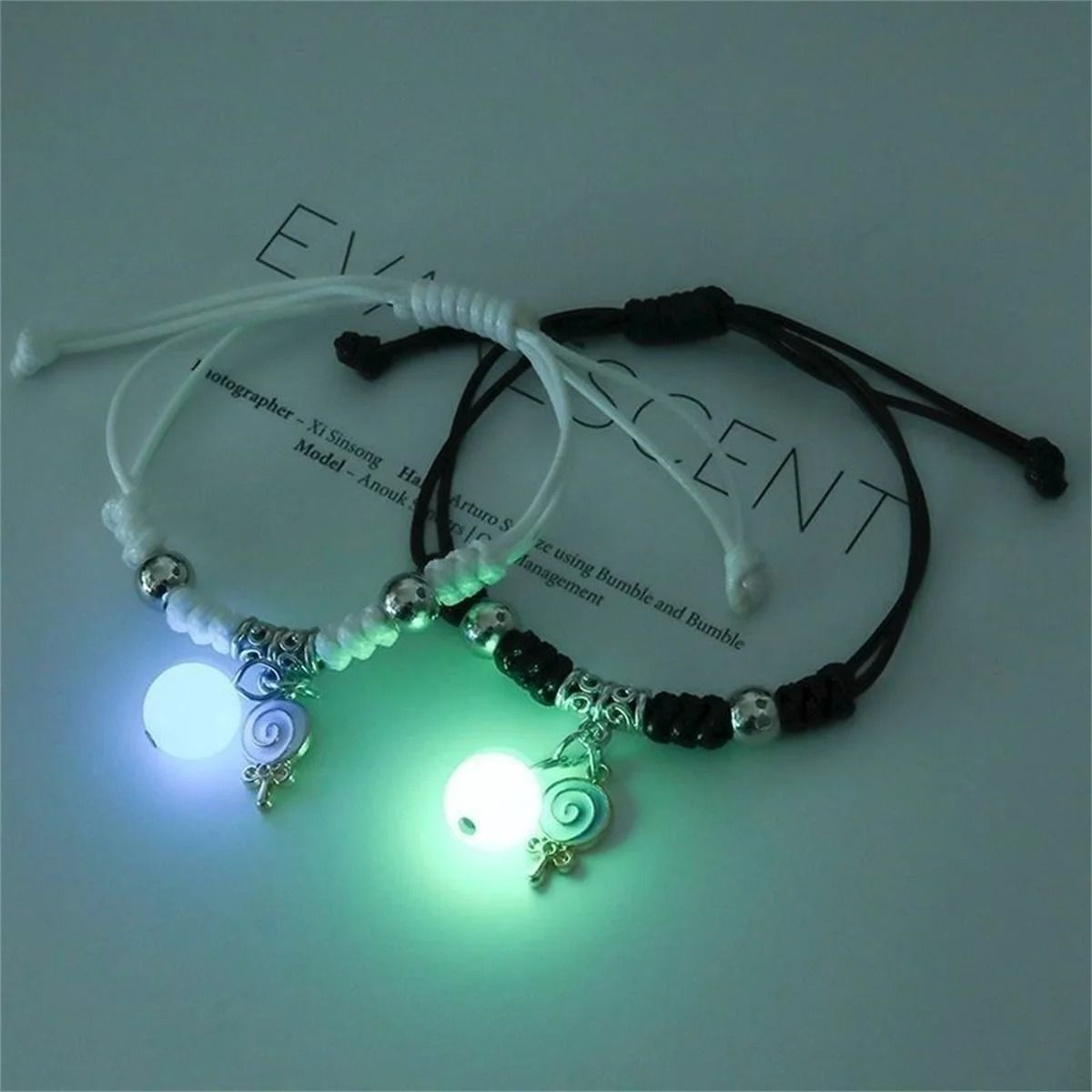 Luminous Charm Bead Couple Bracelet 8