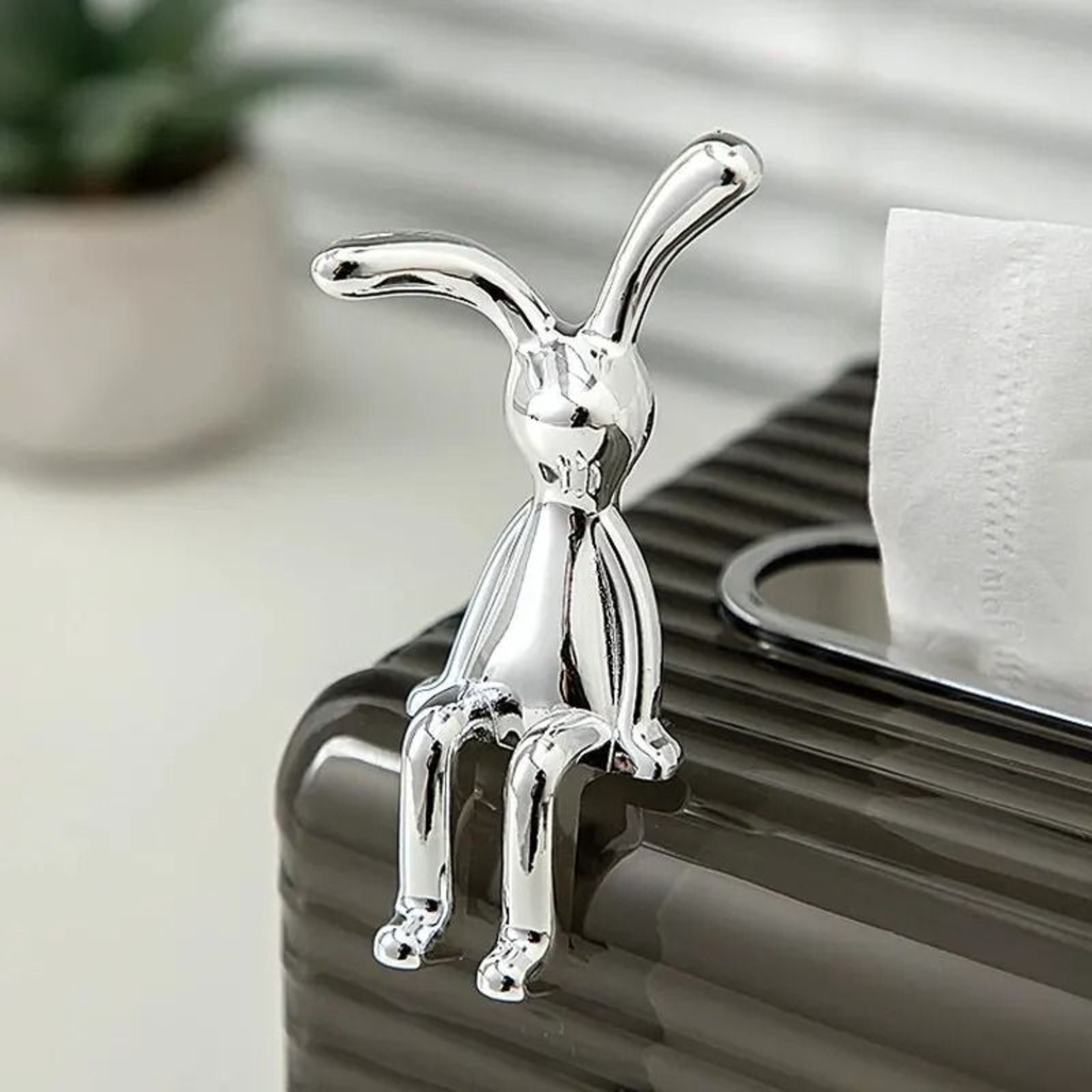 Cute Long Eared Rabbit Figurine Set 3