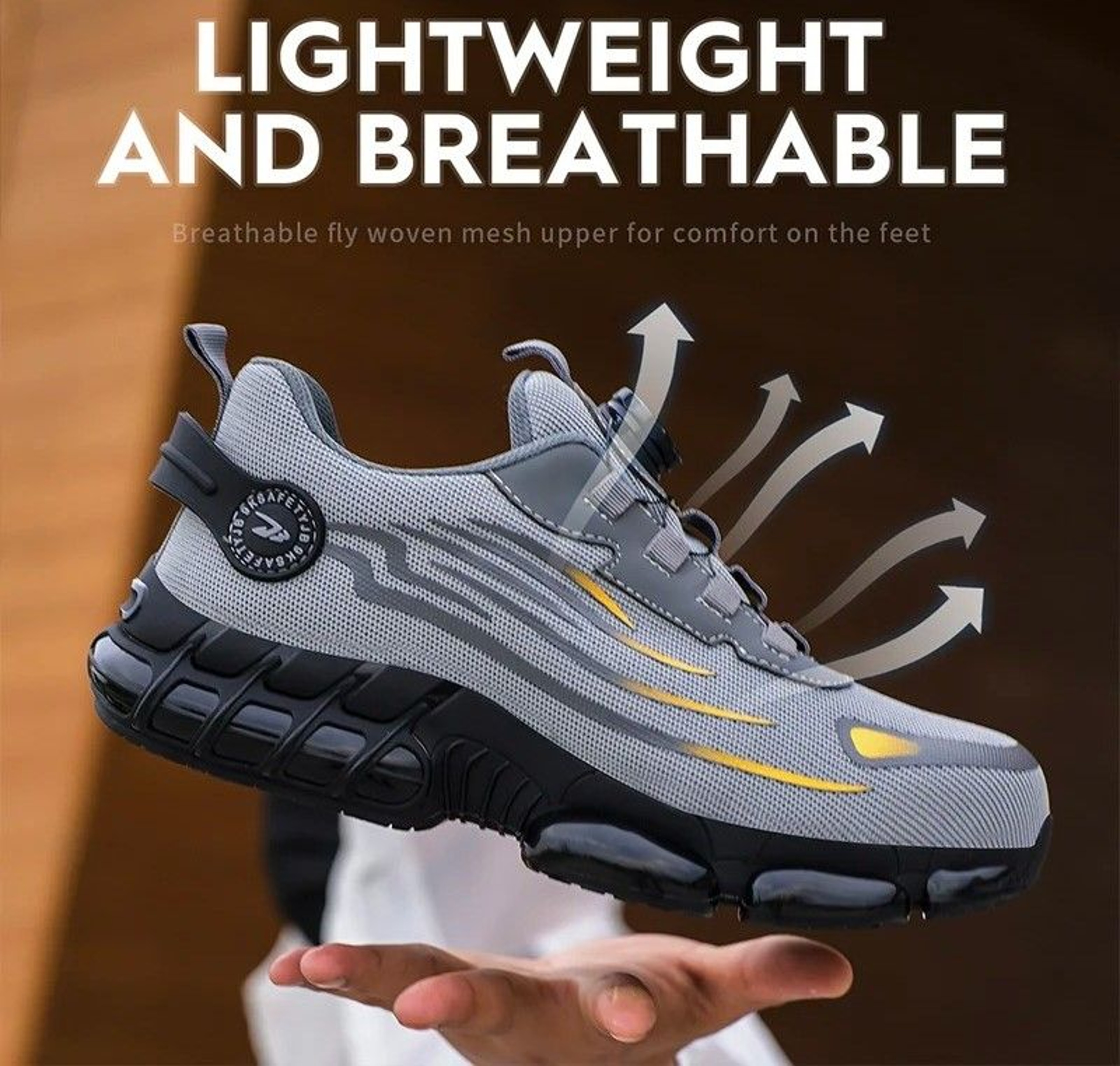 Rotating Button Safety Shoes For Men 4