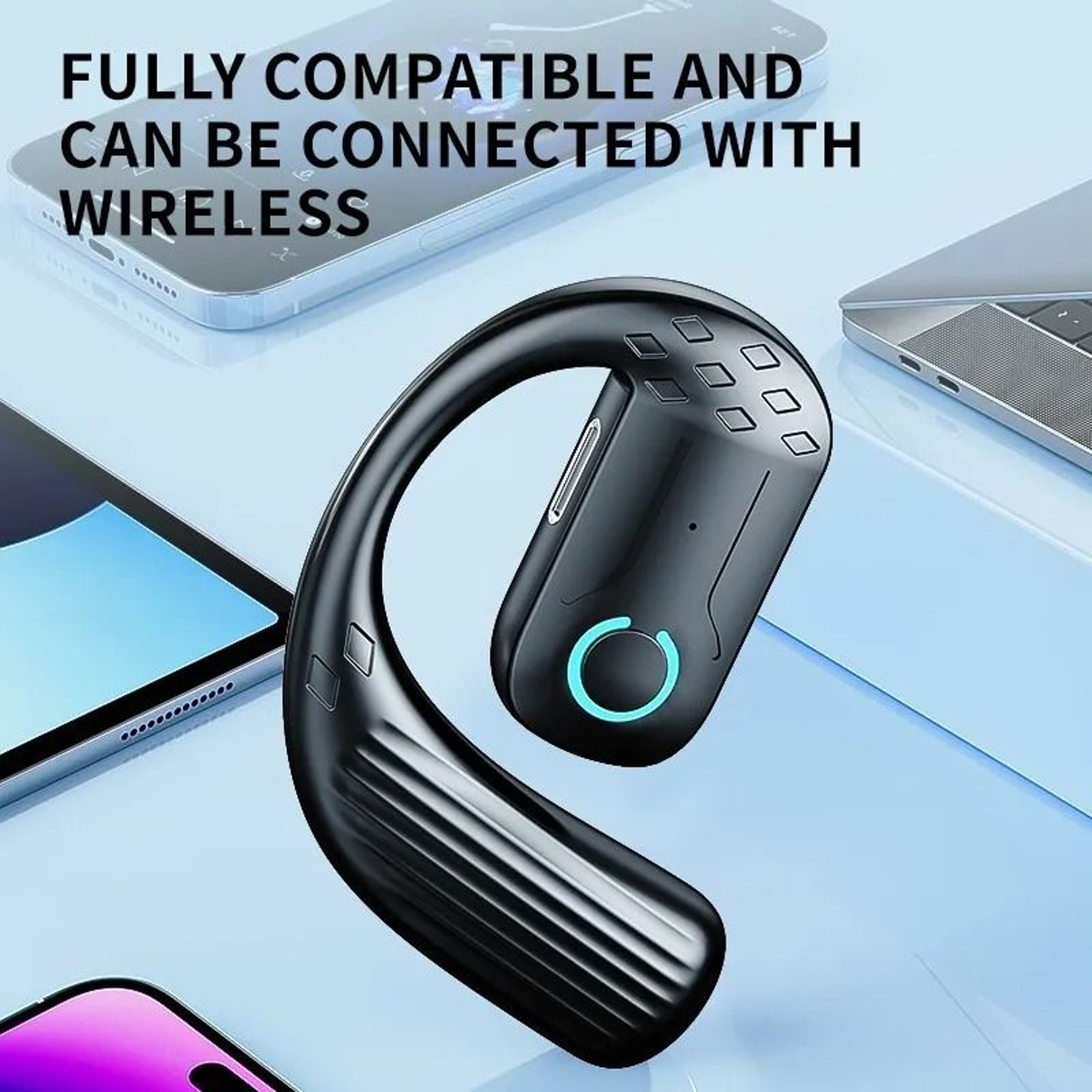 Open Wireless Earphone Bluetooth 54 With Rotation And Mic 4