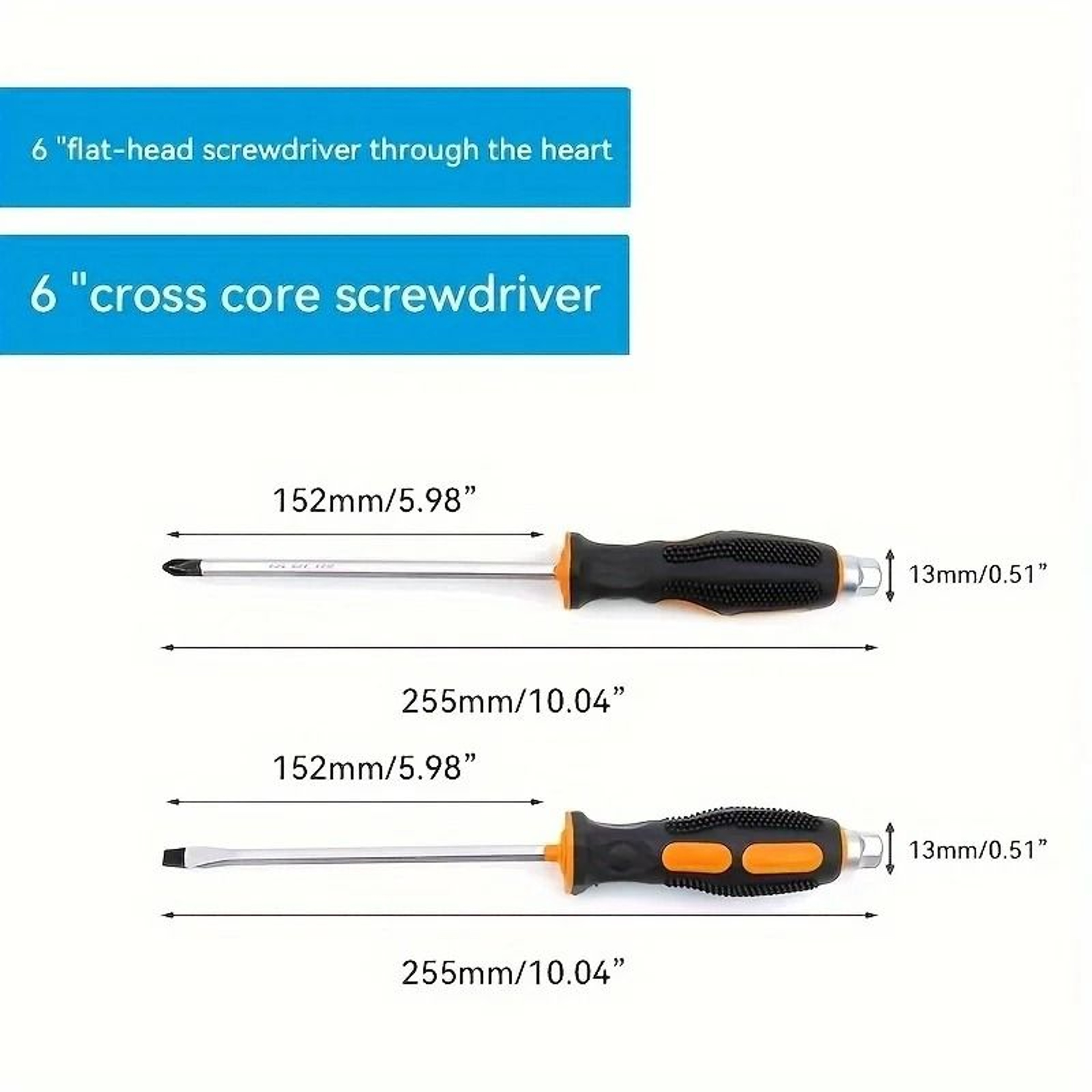 Hammer Screwdriver Set With Anti Slip Magnetic Tip 6