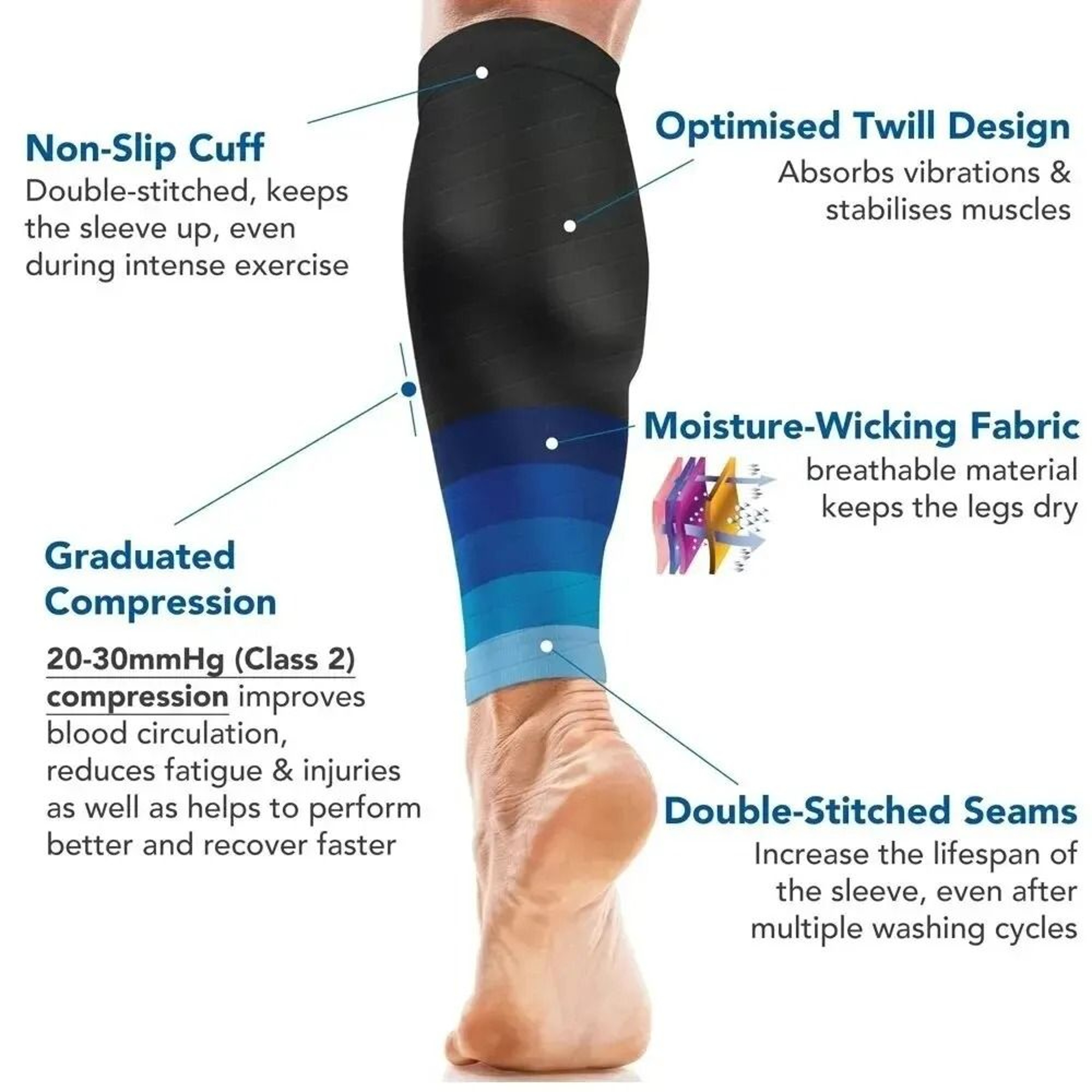 Calf Support Compression Sleeves For Sports And Recovery 4