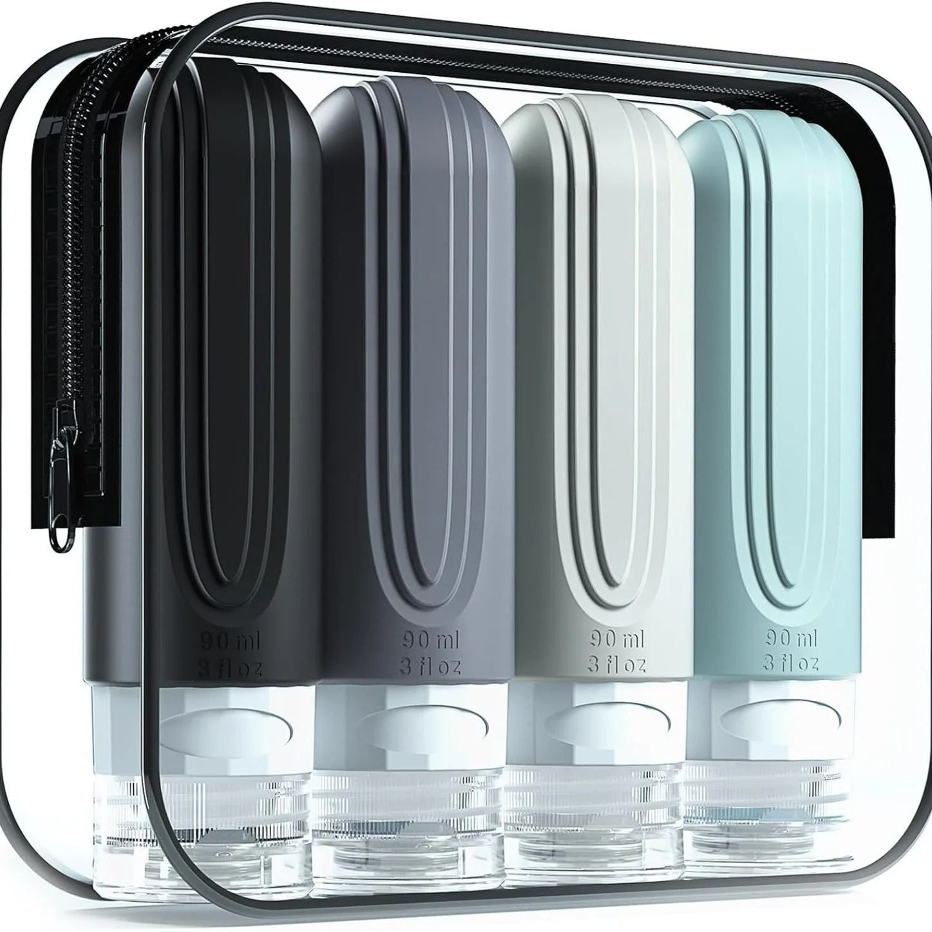 Silicone Travel Refillable Bottle Set 90ml 6