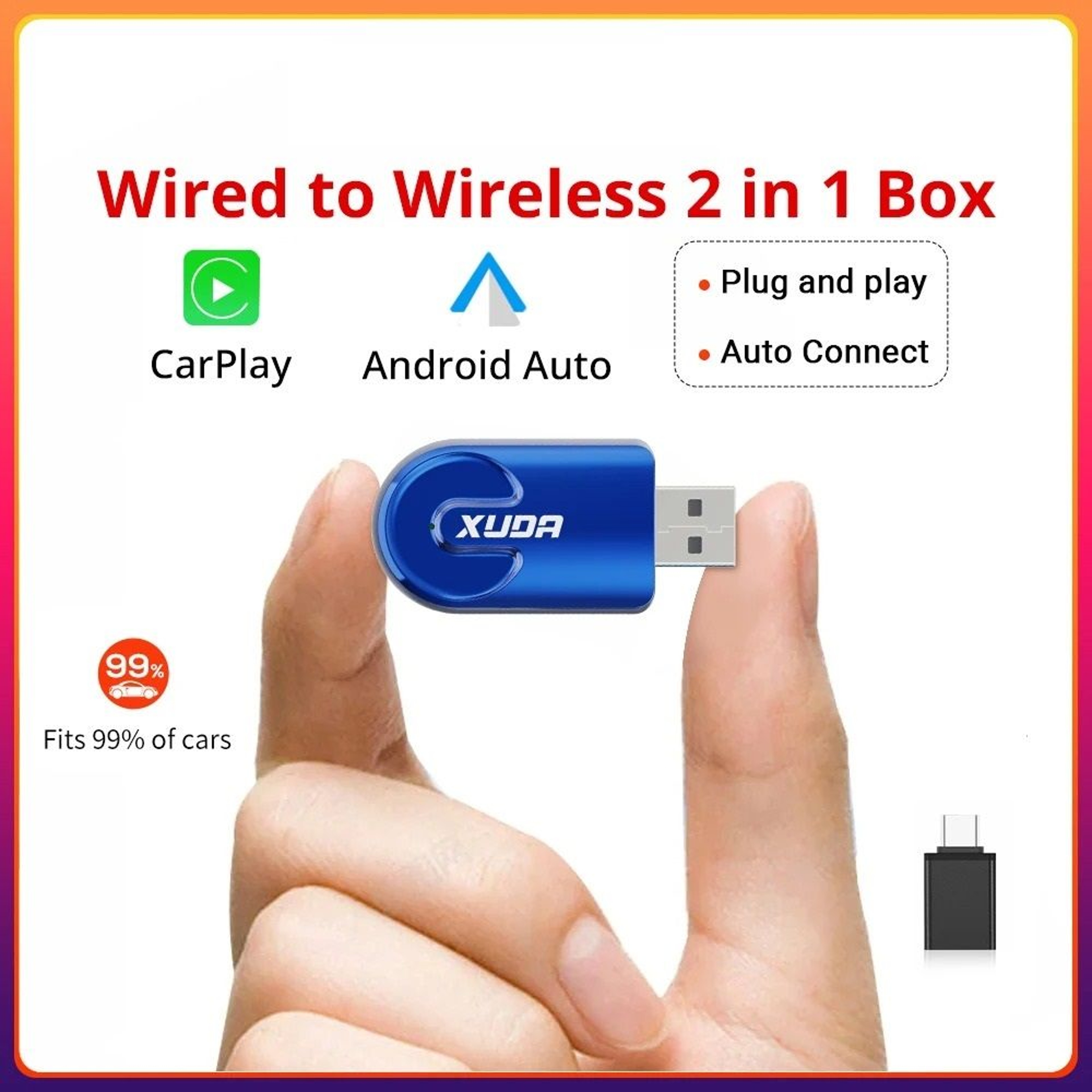 Smart Wireless Car Adapter For CarPlay And Android Auto 8