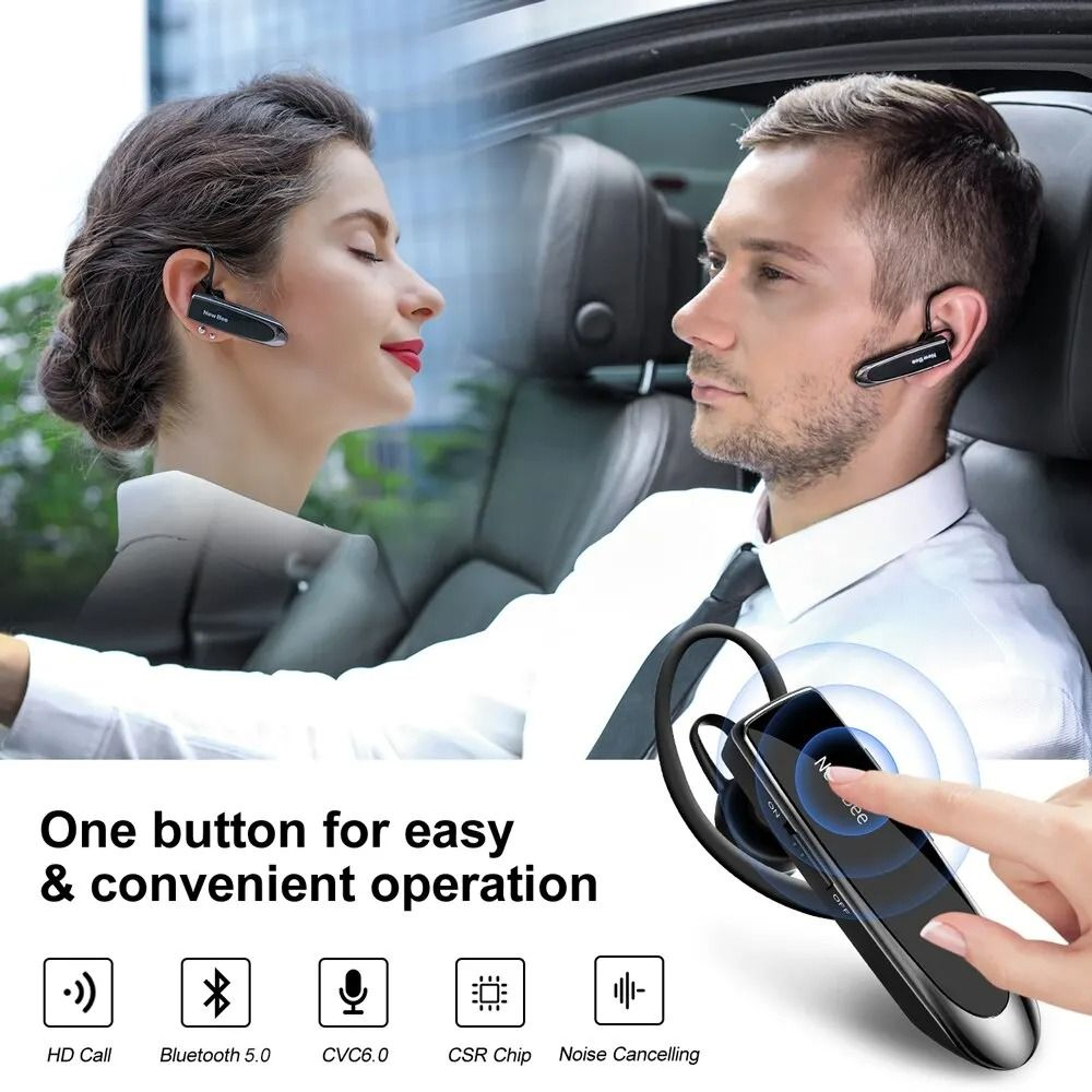 Wireless Bluetooth Earphone With Long Battery Life And Noise Cancelling Mic 5