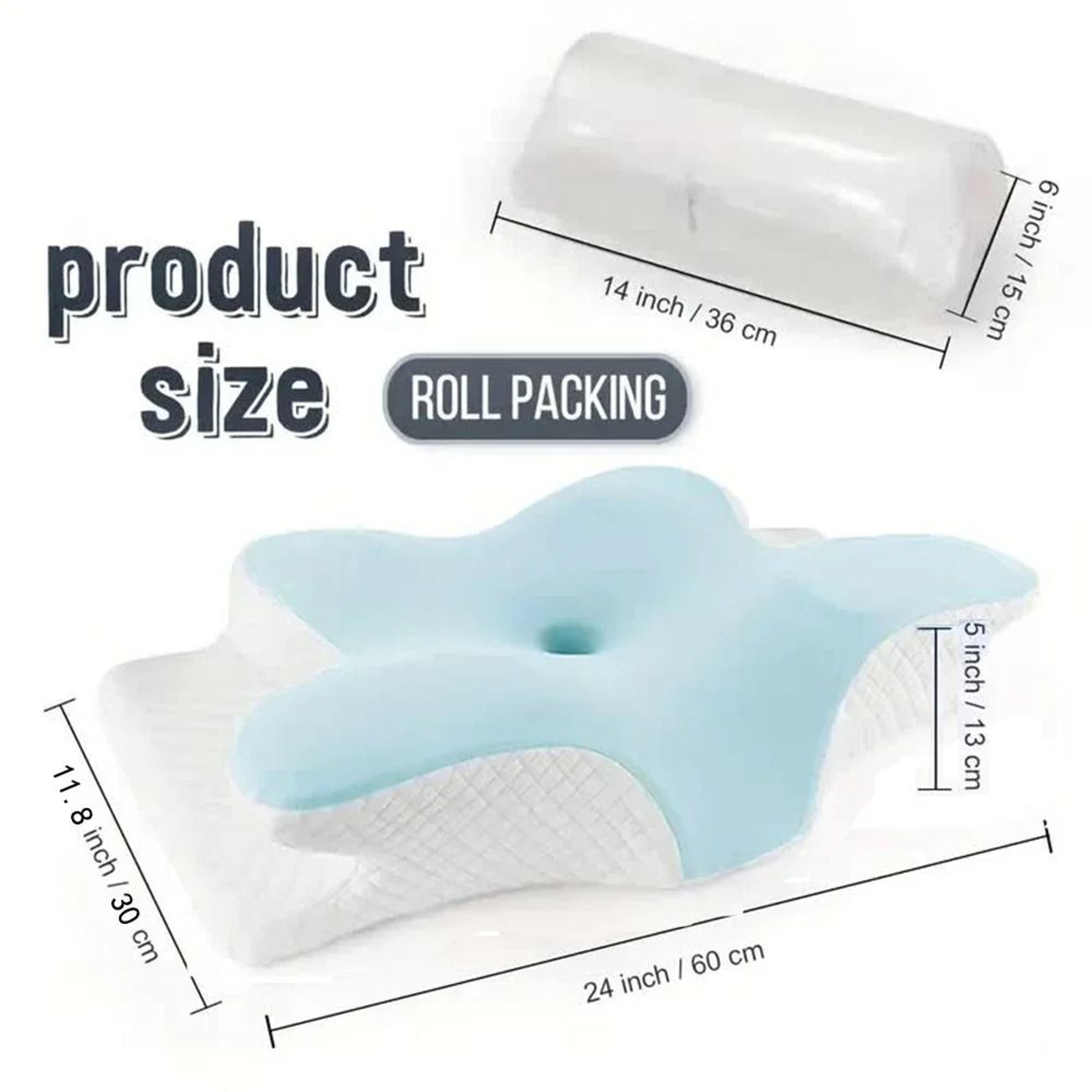 Ergonomic Memory Foam Butterfly Pillow For Neck And Shoulder Support 5