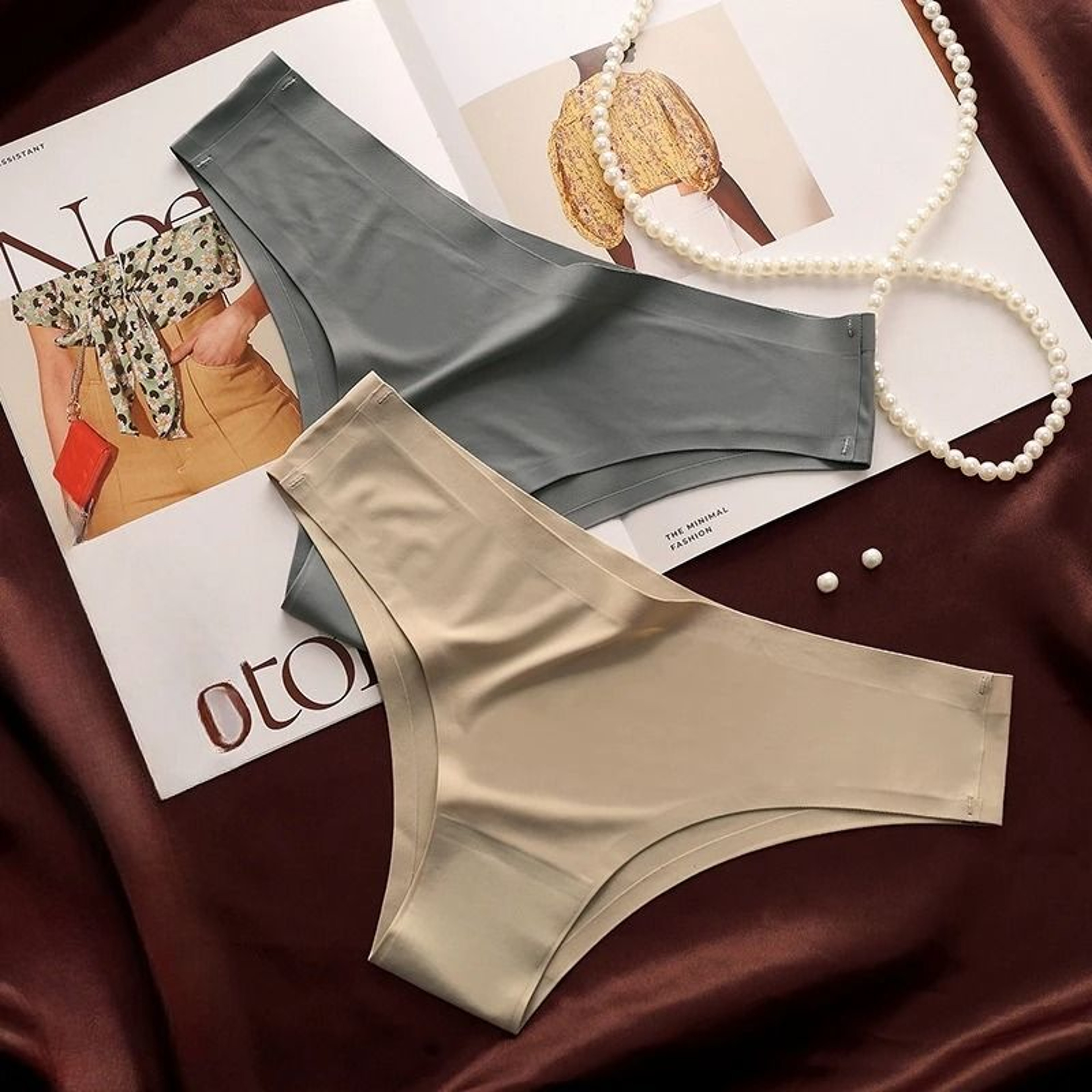 Seamless Ice Silk Panties For Women With Soft Low Waist Fit 5