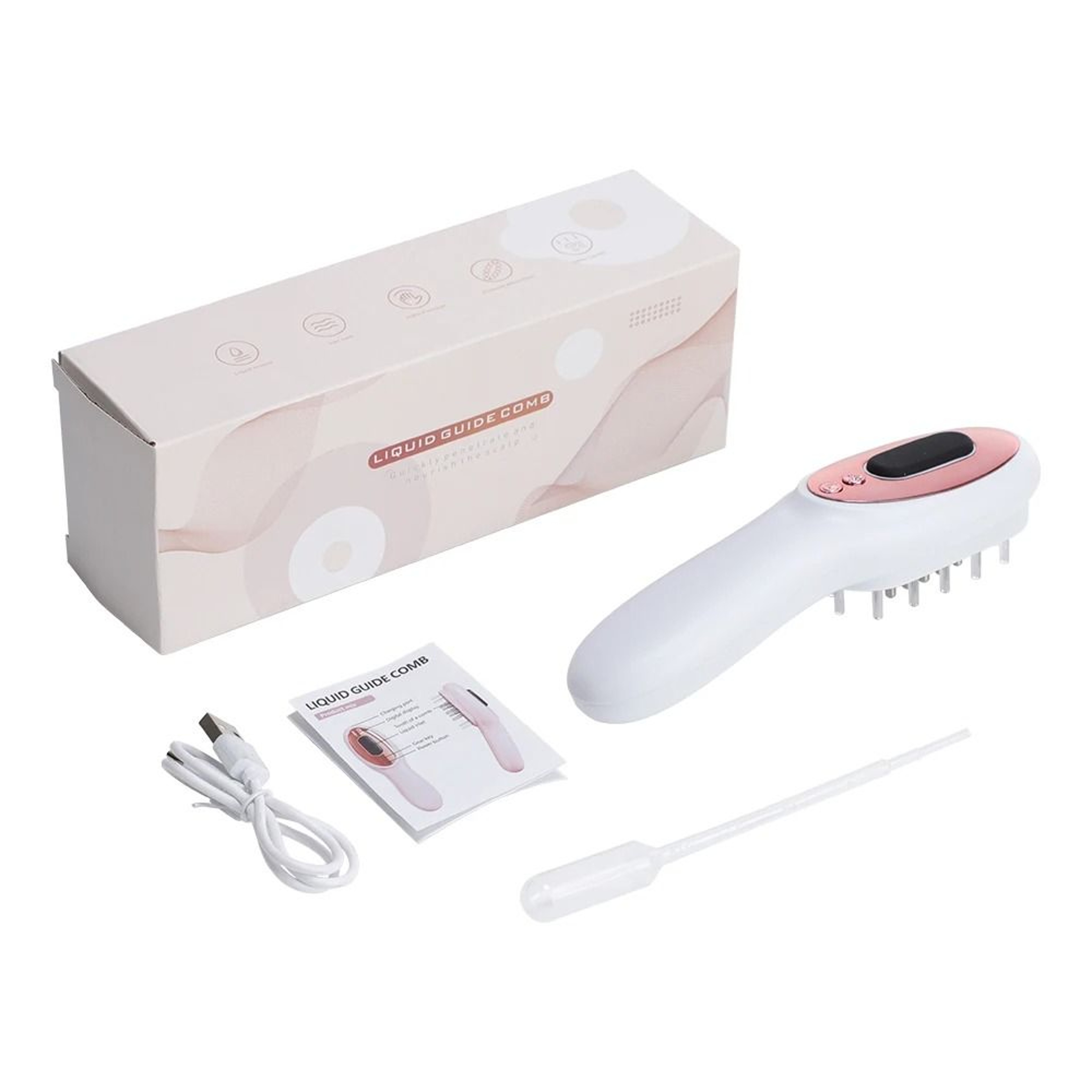 Blue And Red Light Therapy Hair Growth Massage Comb With Scalp Applicator 6