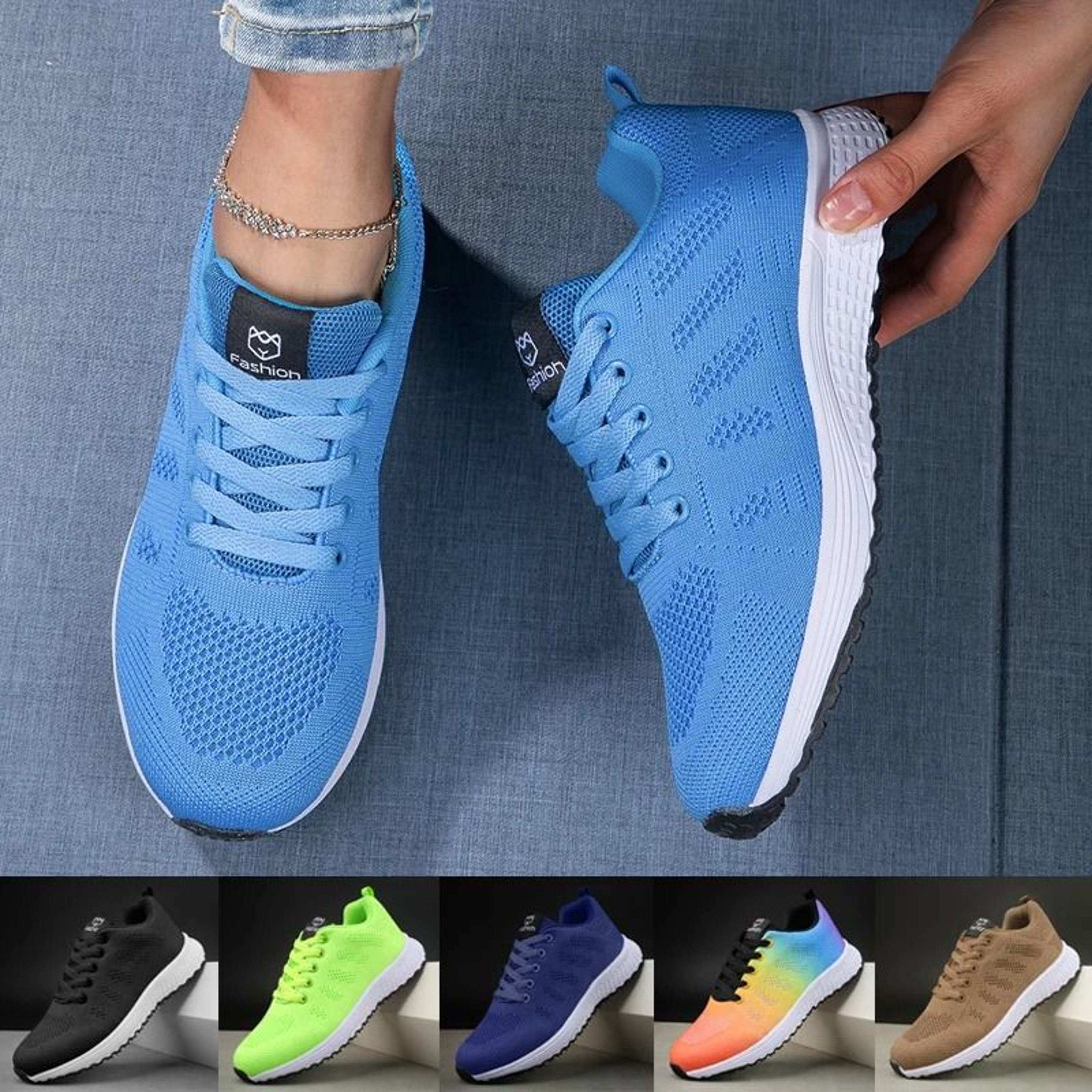 Womens Breathable Knit Sneakers For Everyday Comfort And Style 0