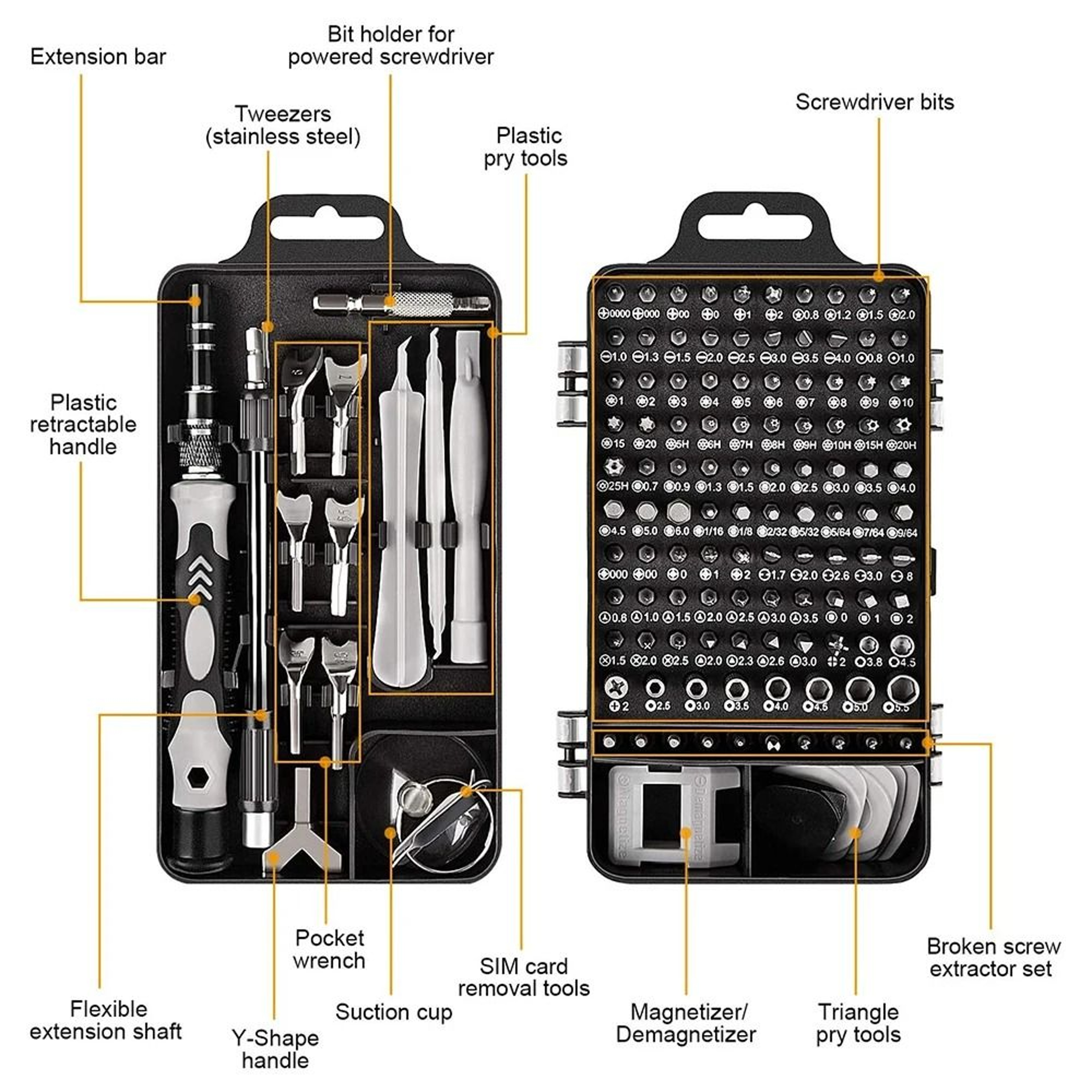 Precision Magnetic Screwdriver Set With Multi Bit Options For Electronics And Home Repair 1