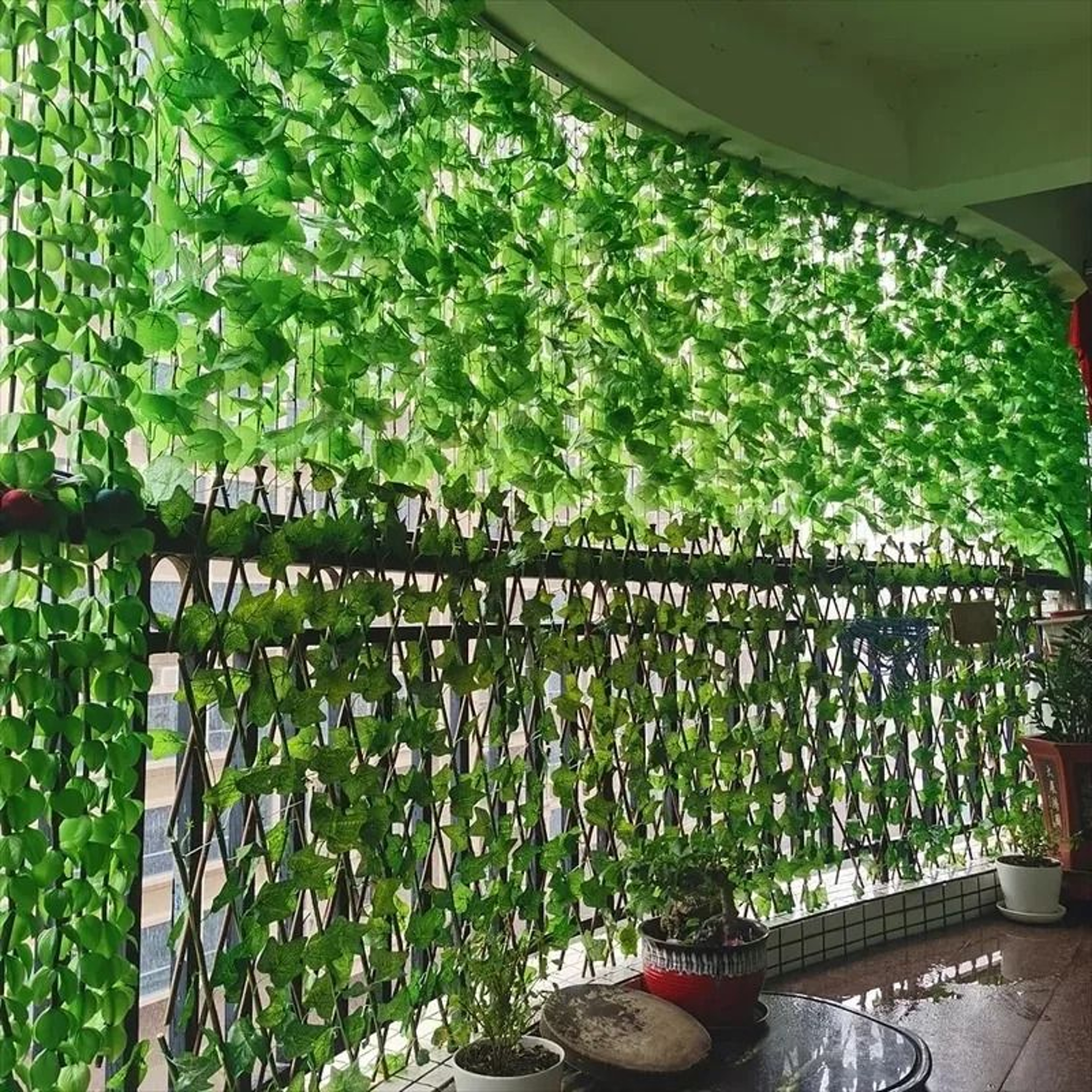 Artificial Green Ivy Leaf Garland For Home And Garden Decoration 1