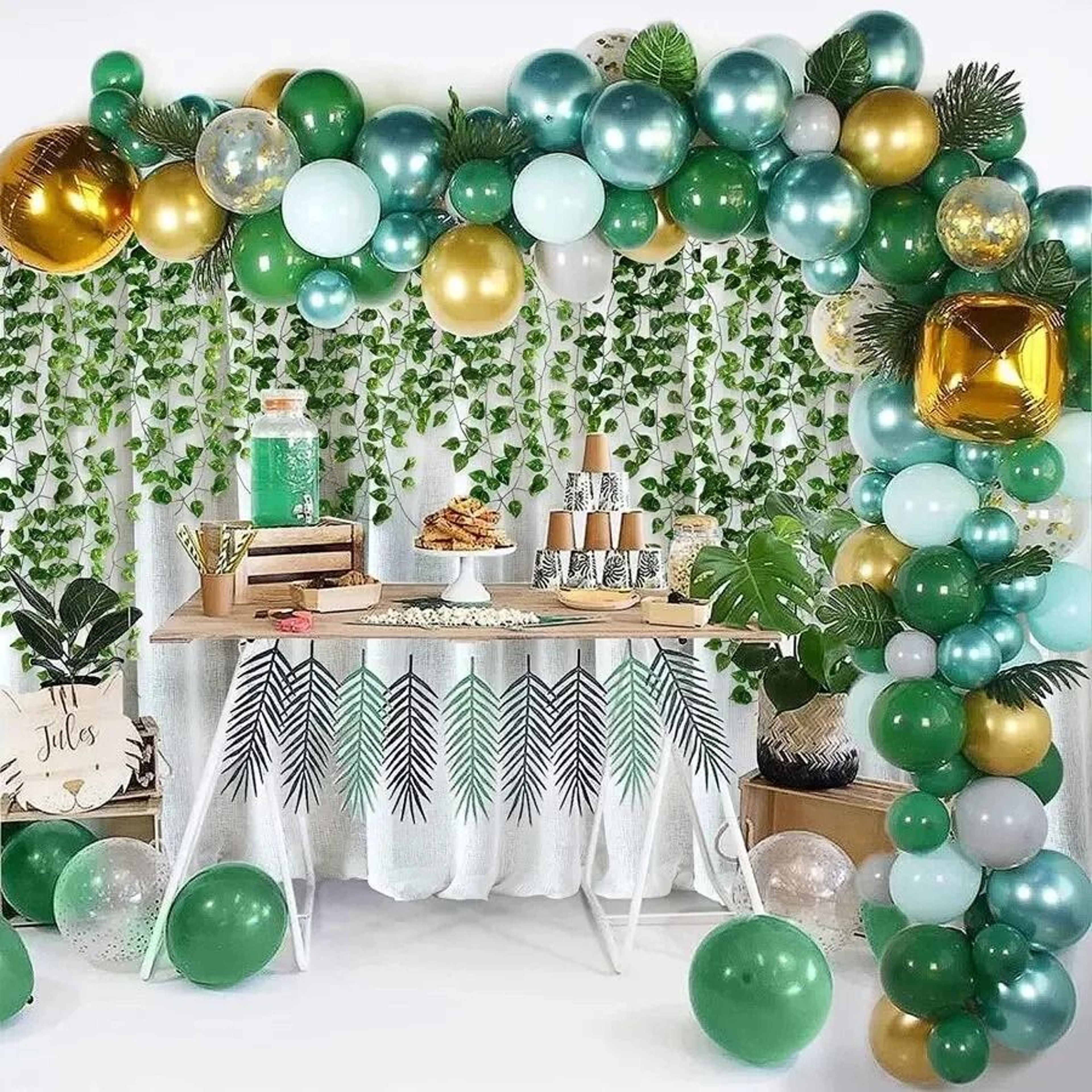 Artificial Green Ivy Leaf Garland For Home And Garden Decoration 4