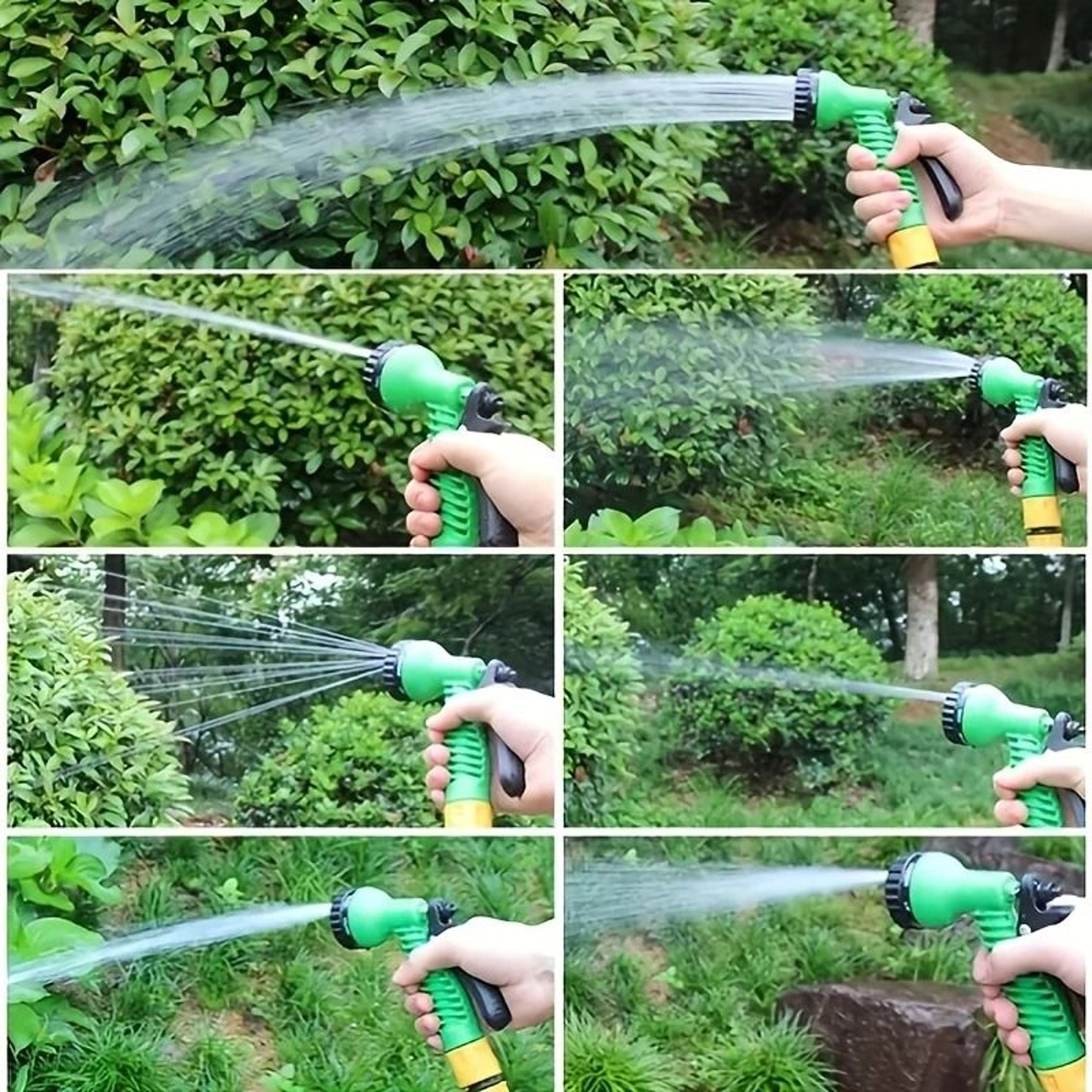 7Function Expandable Garden Hose With Adjustable Nozzle For Lawn And Car Cleaning 0