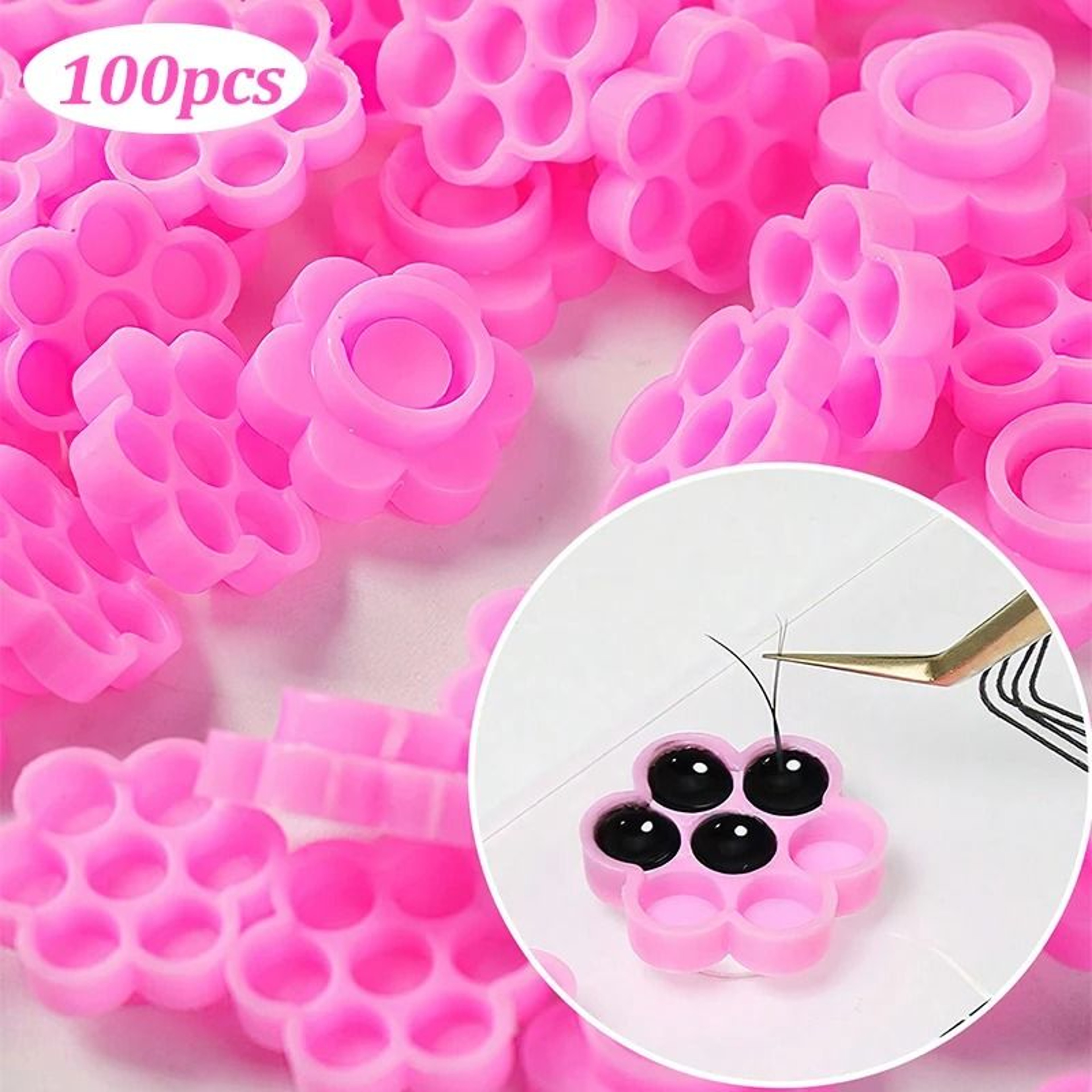 Magnetic Acrylic Eyelash Extension Scale Holder With Glue Pallet Cup 11