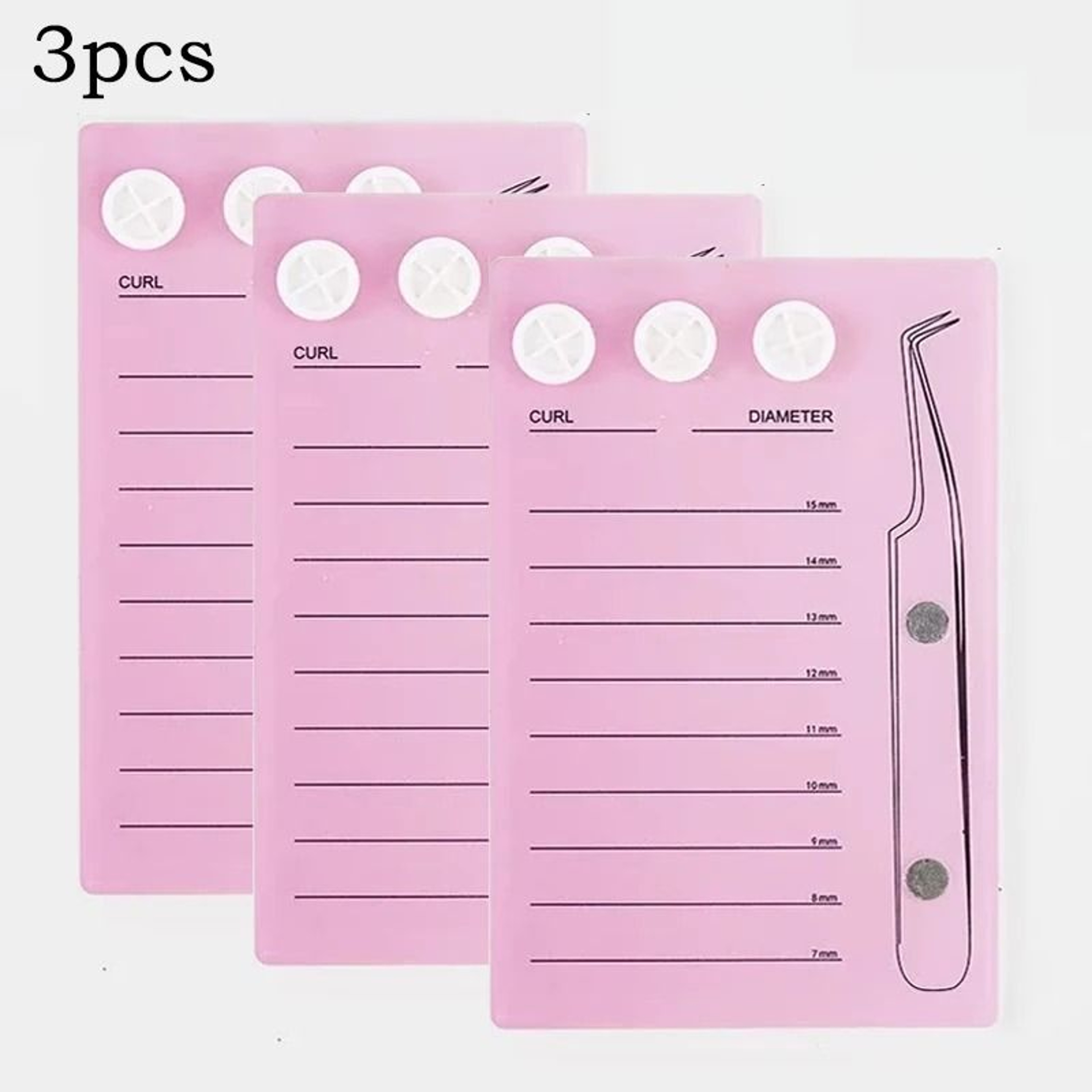 Magnetic Acrylic Eyelash Extension Scale Holder With Glue Pallet Cup 13
