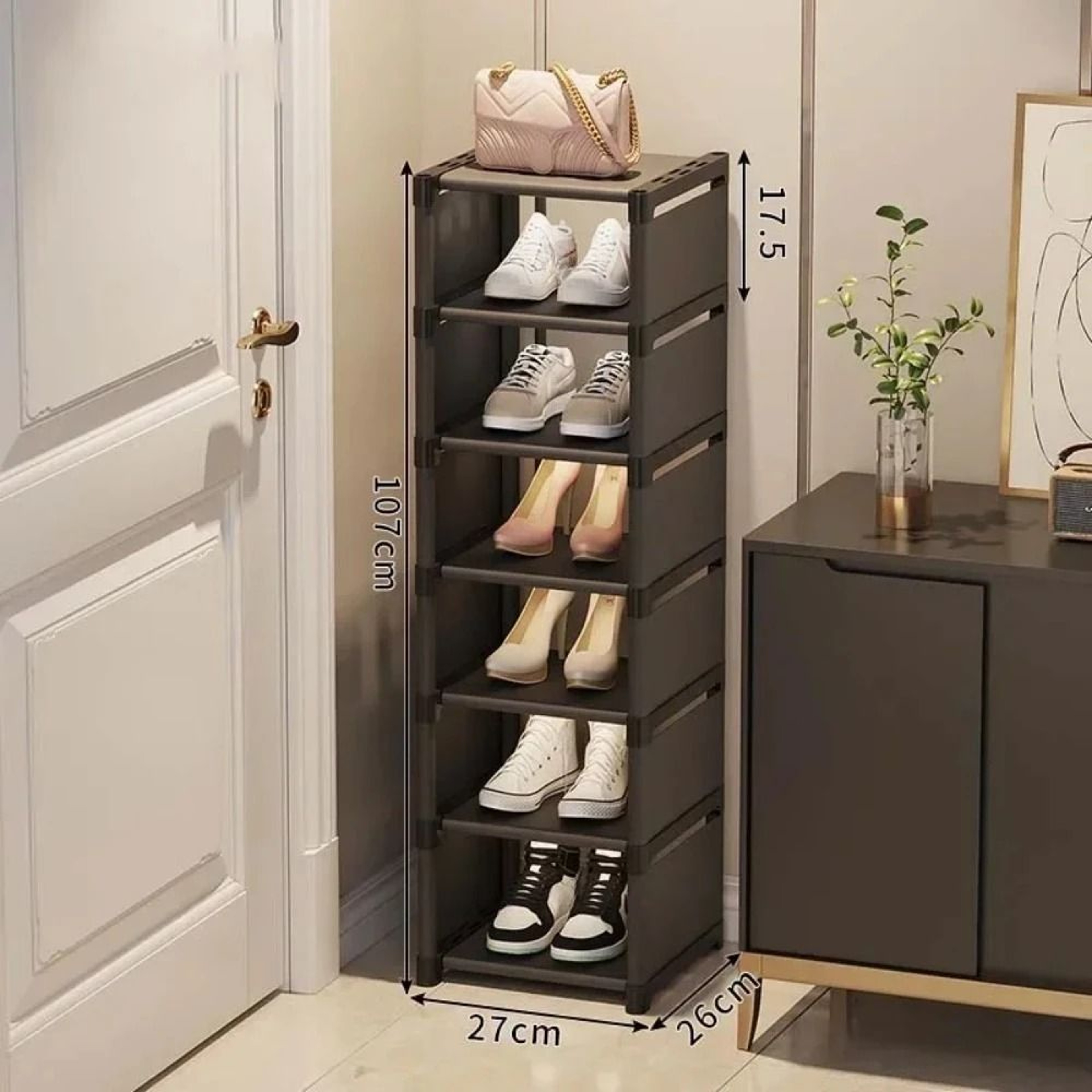 Adjustable Multi Layer Shoe Organizer Rack For Space Saving Storage 4
