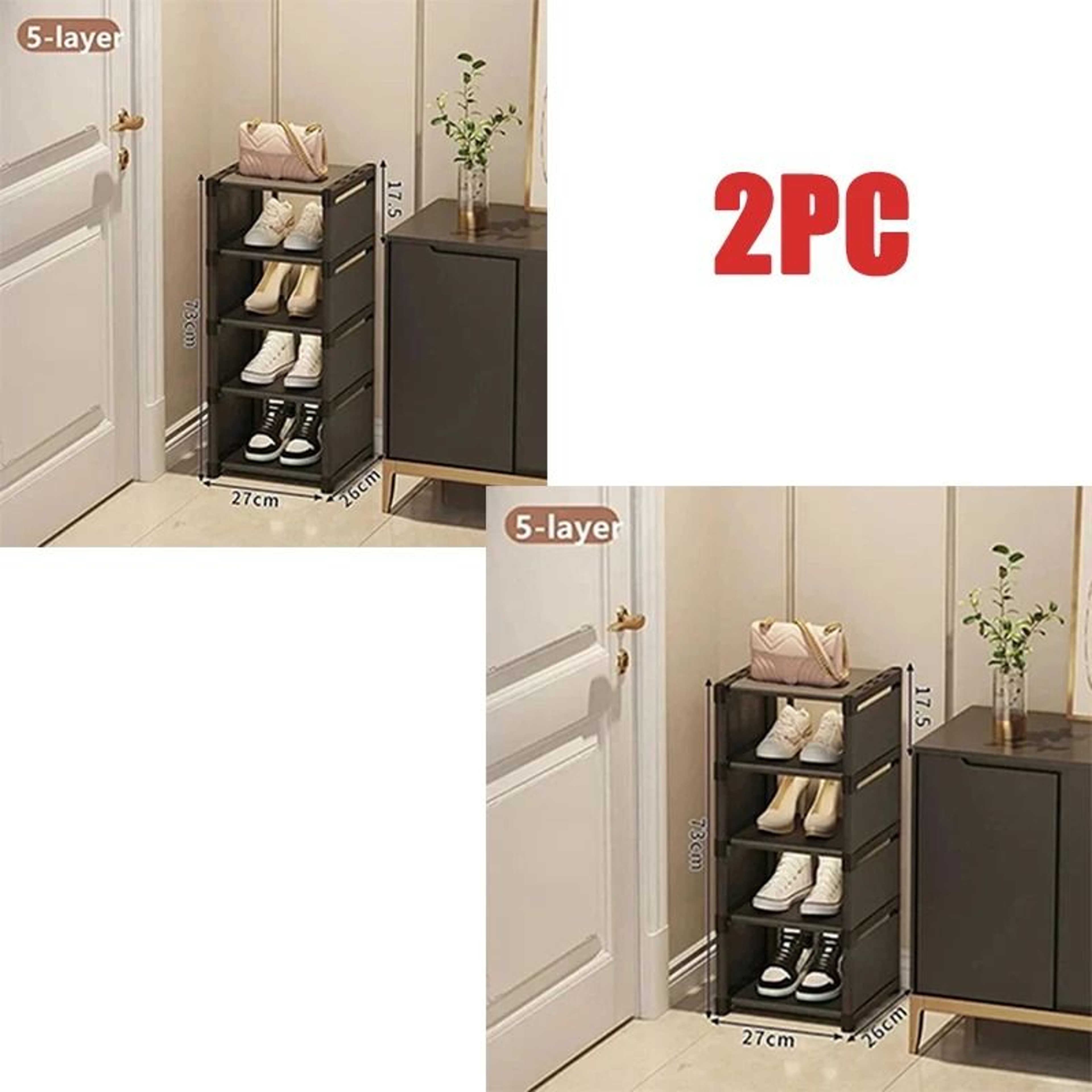 Adjustable Multi Layer Shoe Organizer Rack For Space Saving Storage 9