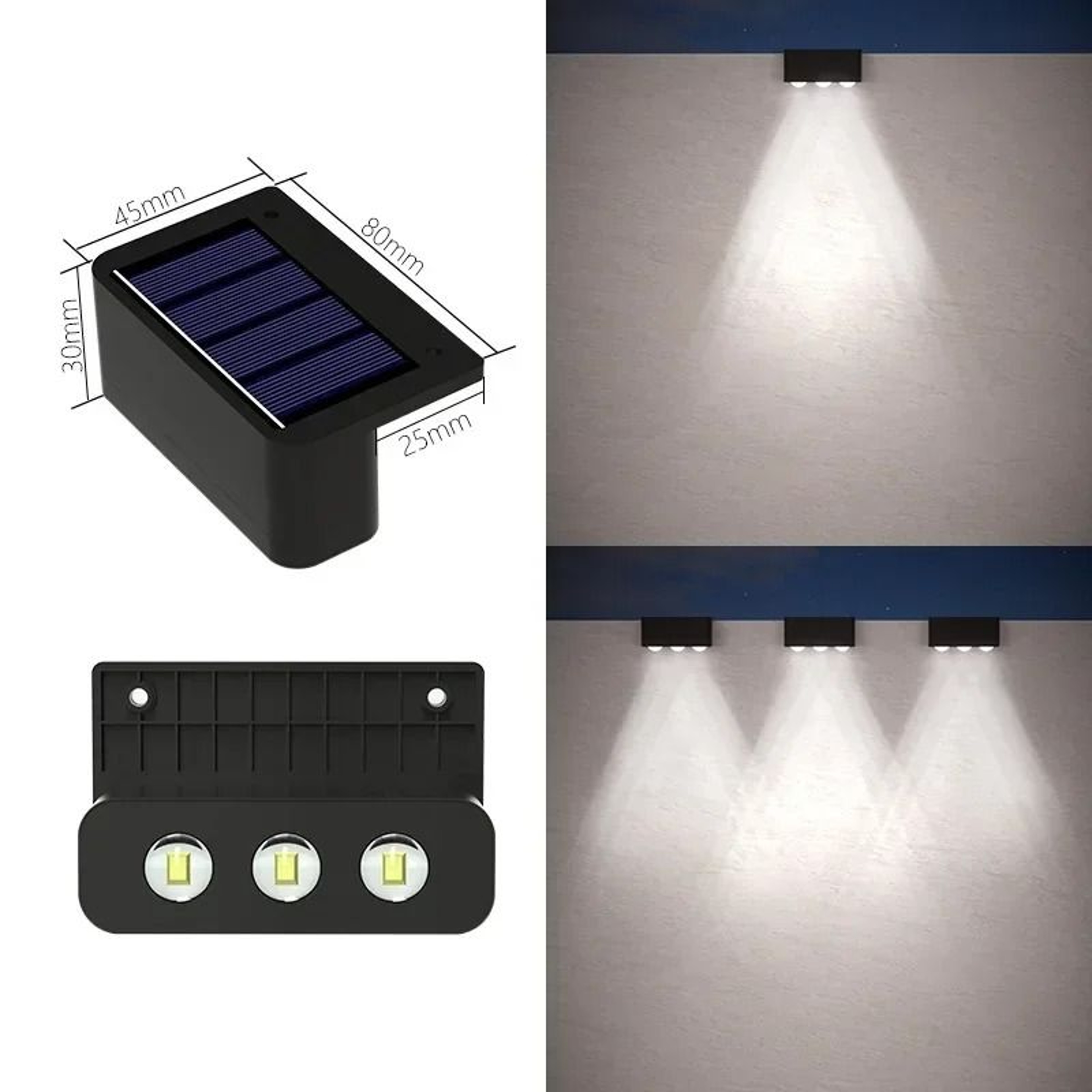 Outdoor Solar Wall Lights Waterproof Garden Step Lamps 11
