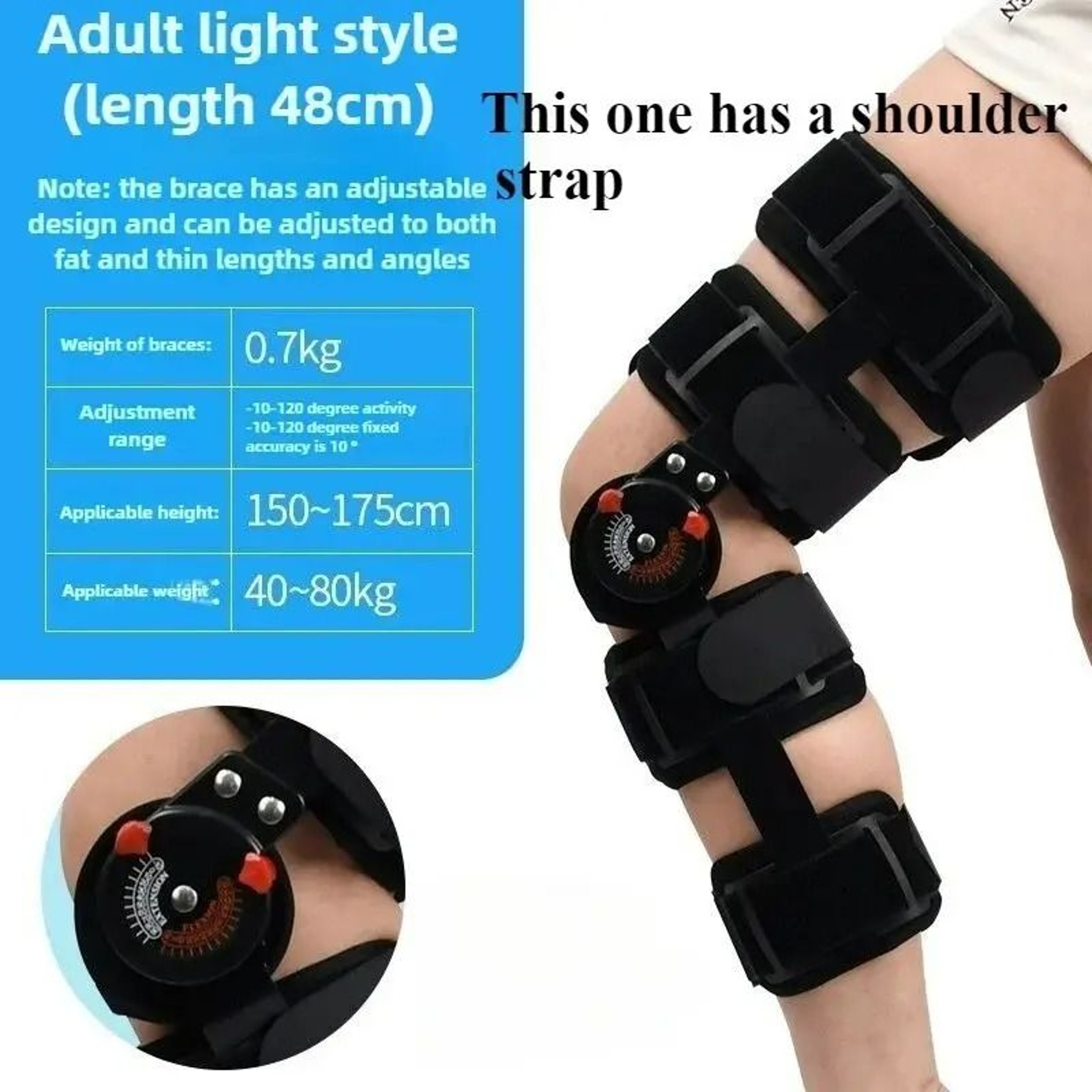 Adjustable Hinged Knee Brace Support For Recovery And Rehabilitation 9