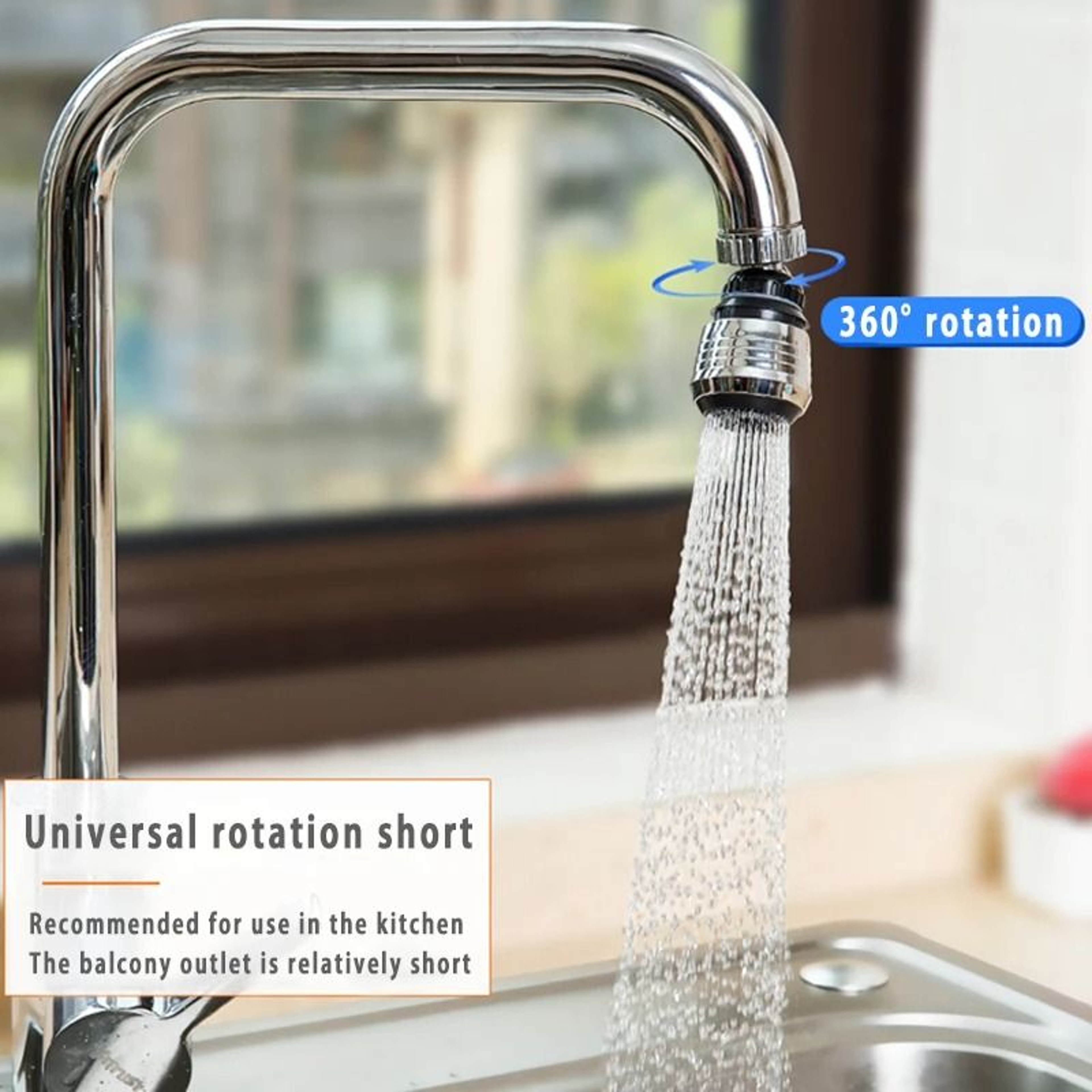 Rotatable High Pressure Faucet Extender For Kitchen And Bathroom 4