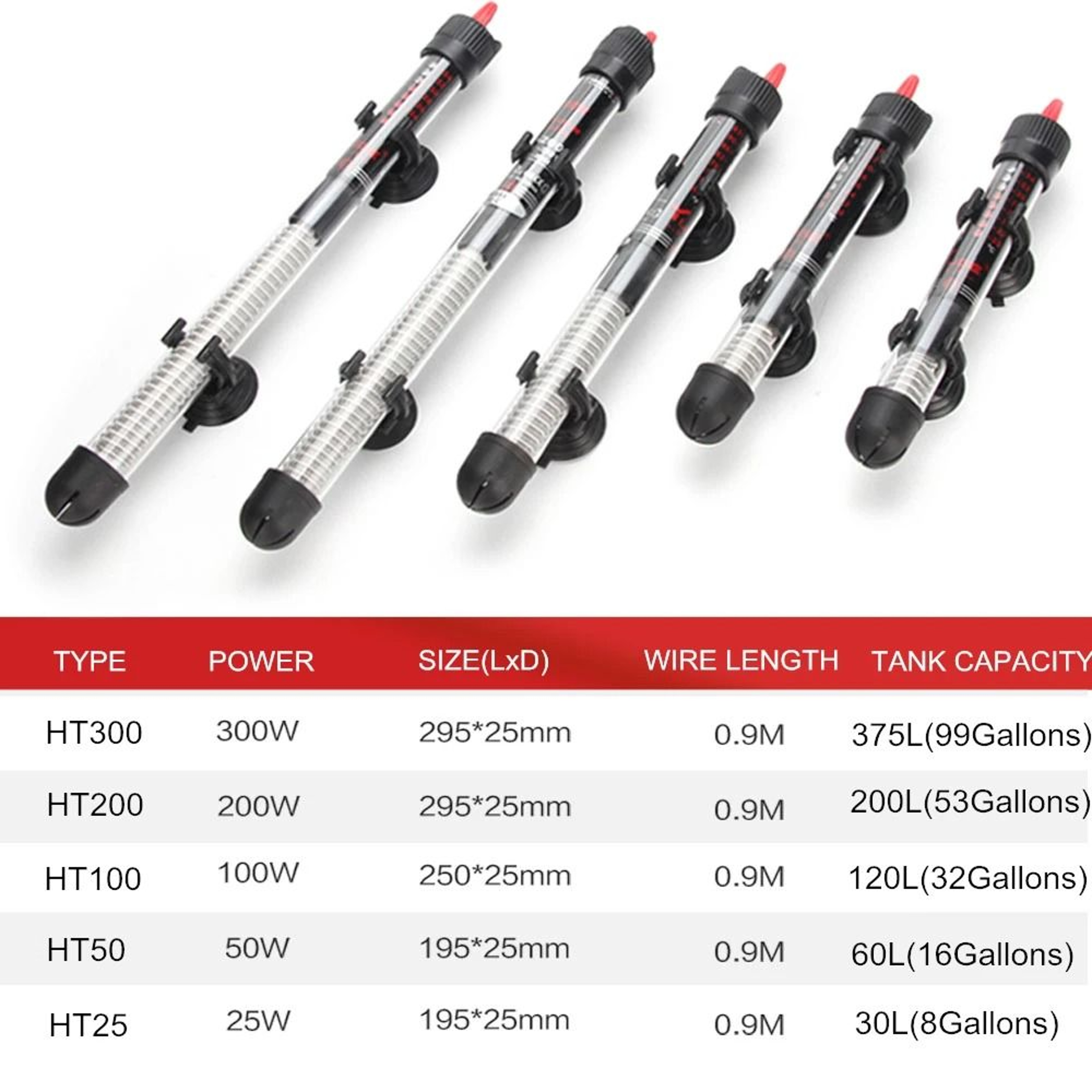 Adjustable Temperature Aquarium Heater Rod For Fish Tanks 5