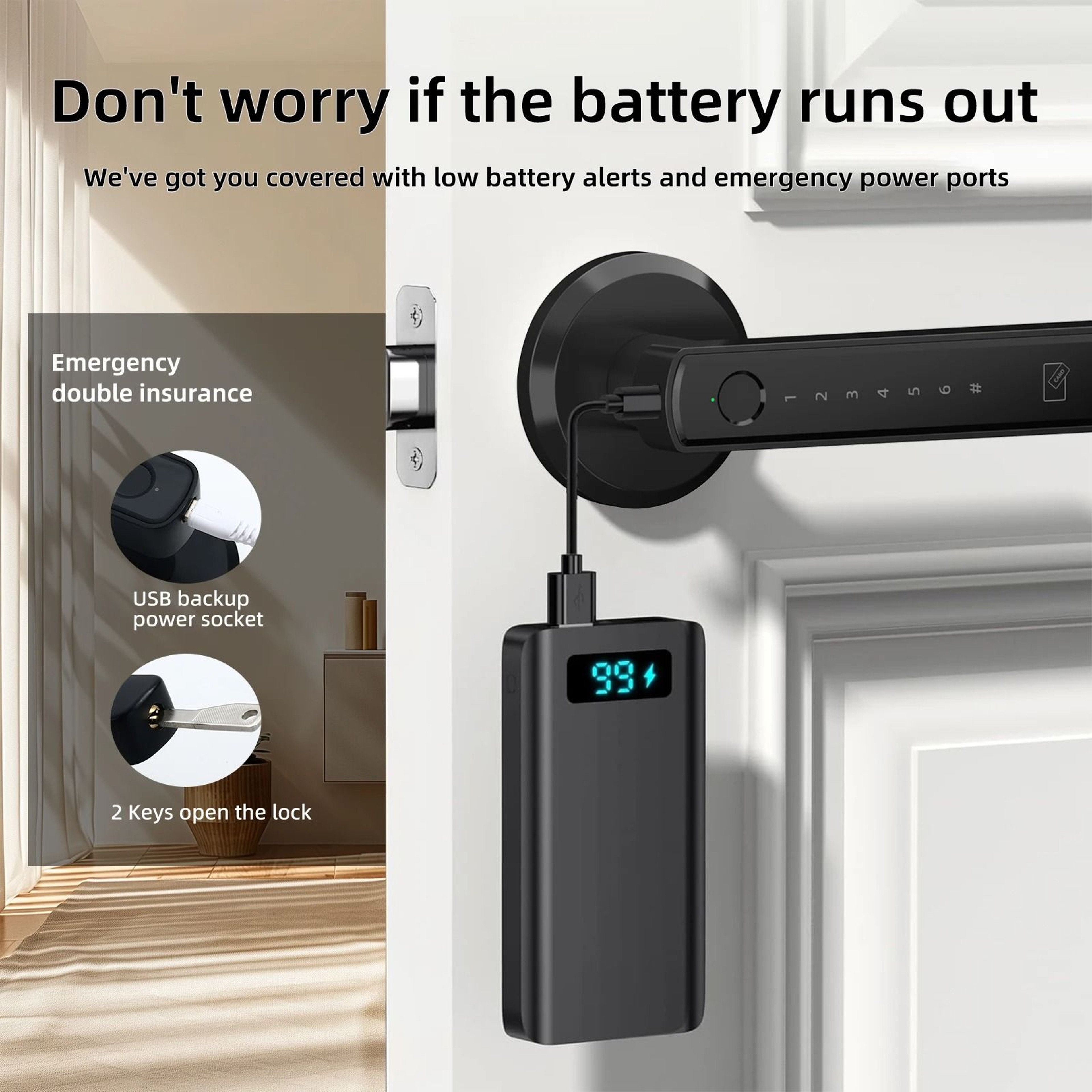 Smart Fingerprint Door Lock With App And Keypad Control 4