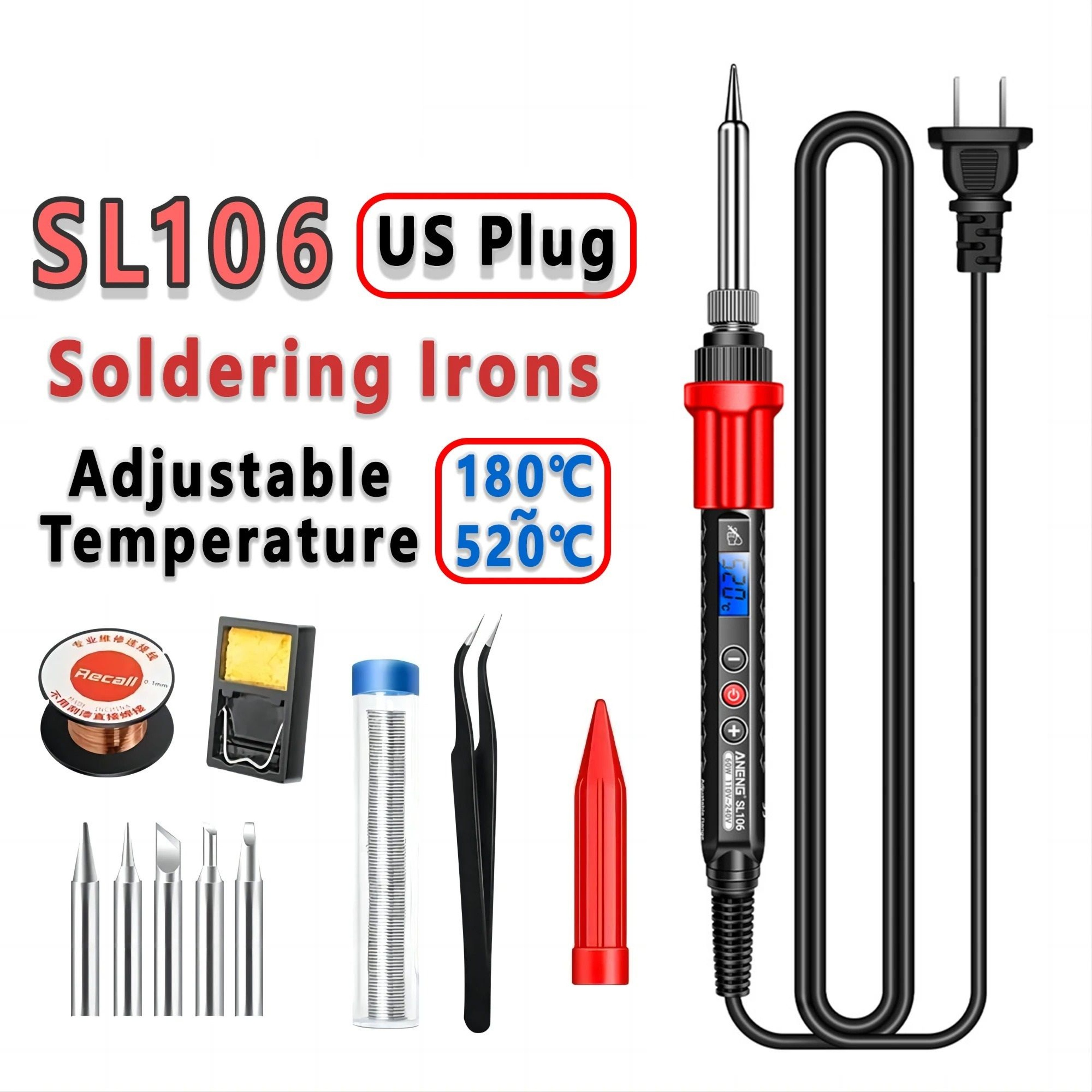 Adjustable Temperature Electric Soldering Iron Kit 8