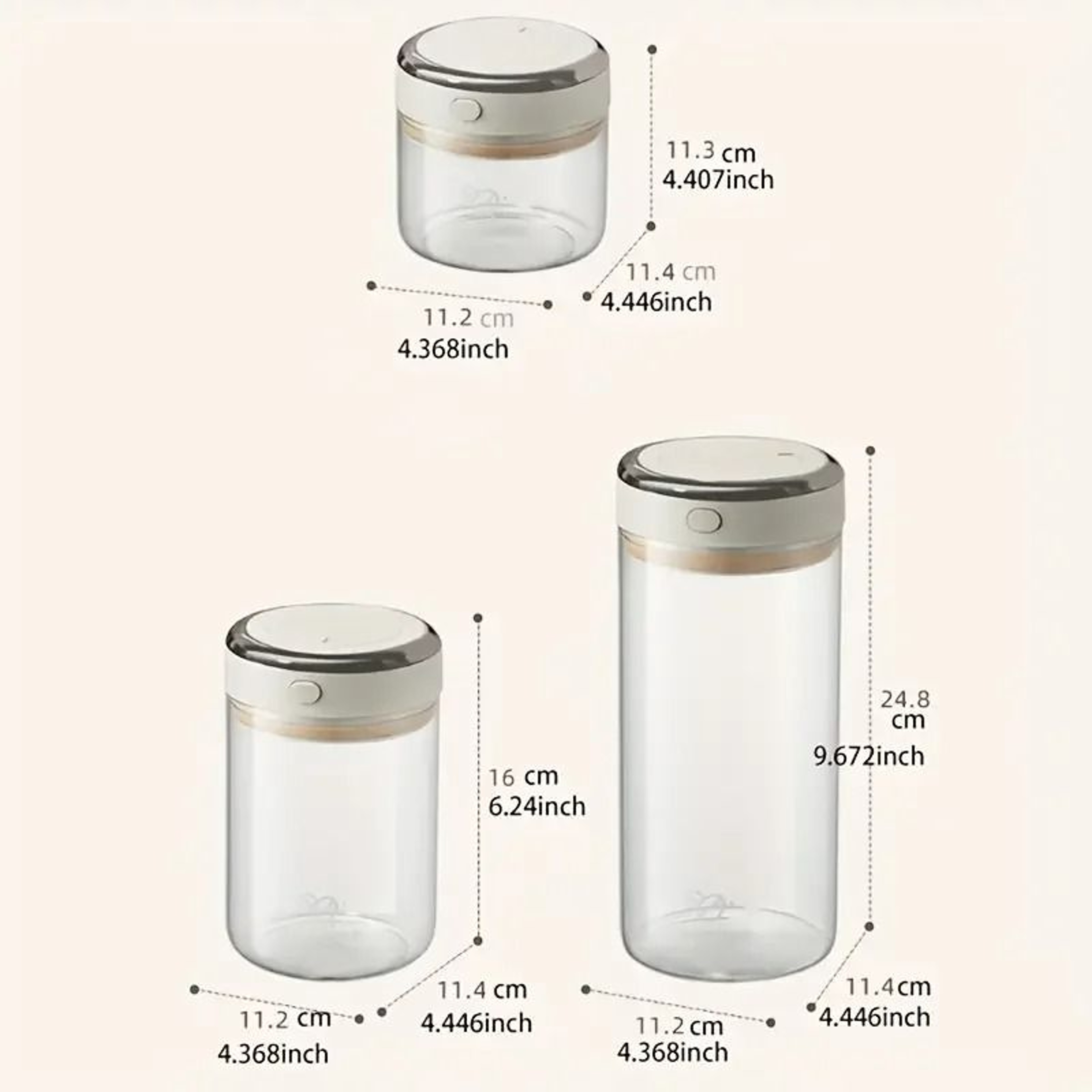 Glass Coffee Bean Vacuum Storage Jar With CO2 Valve 6
