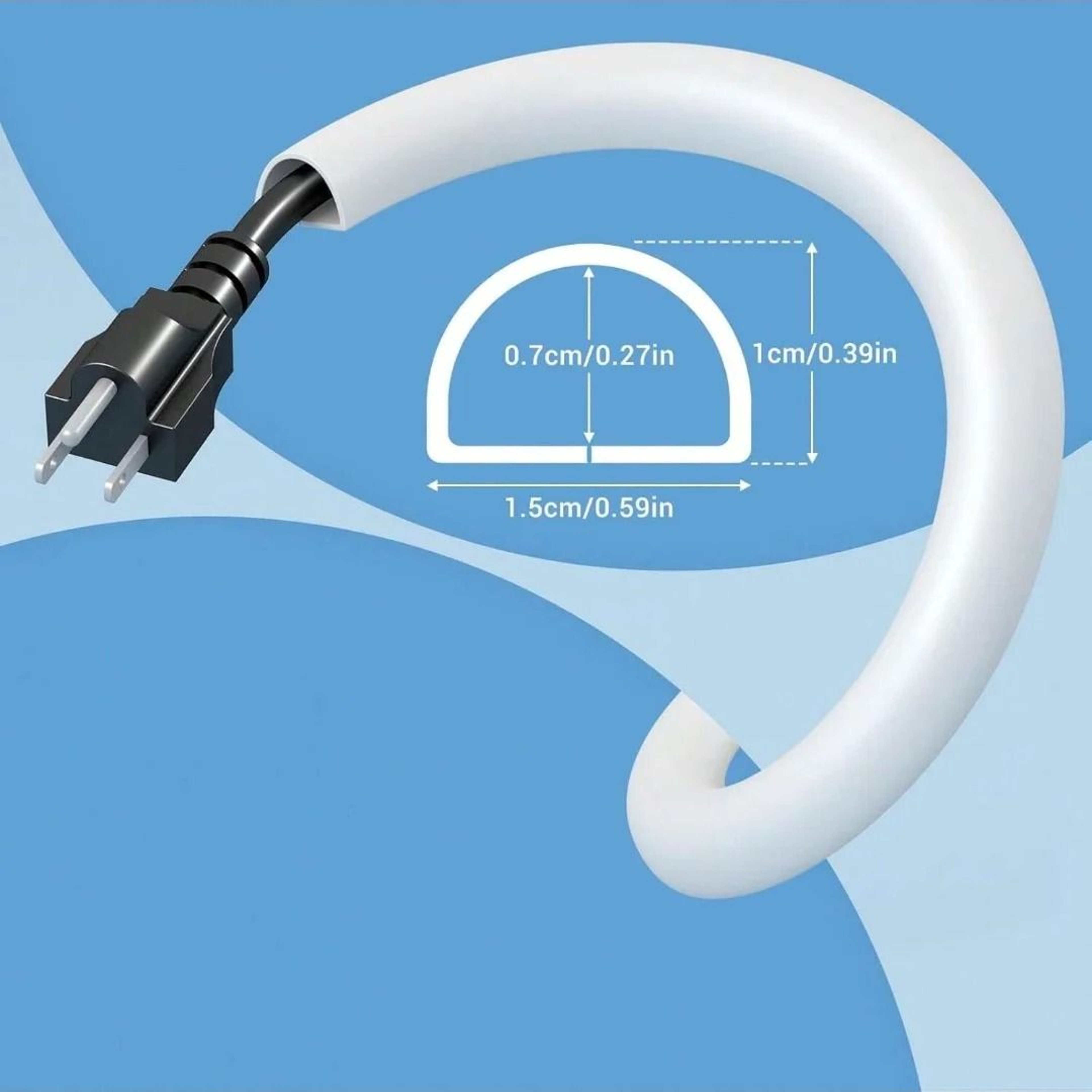 Invisible Adhesive Cord Management Channel And Cable Cover 1