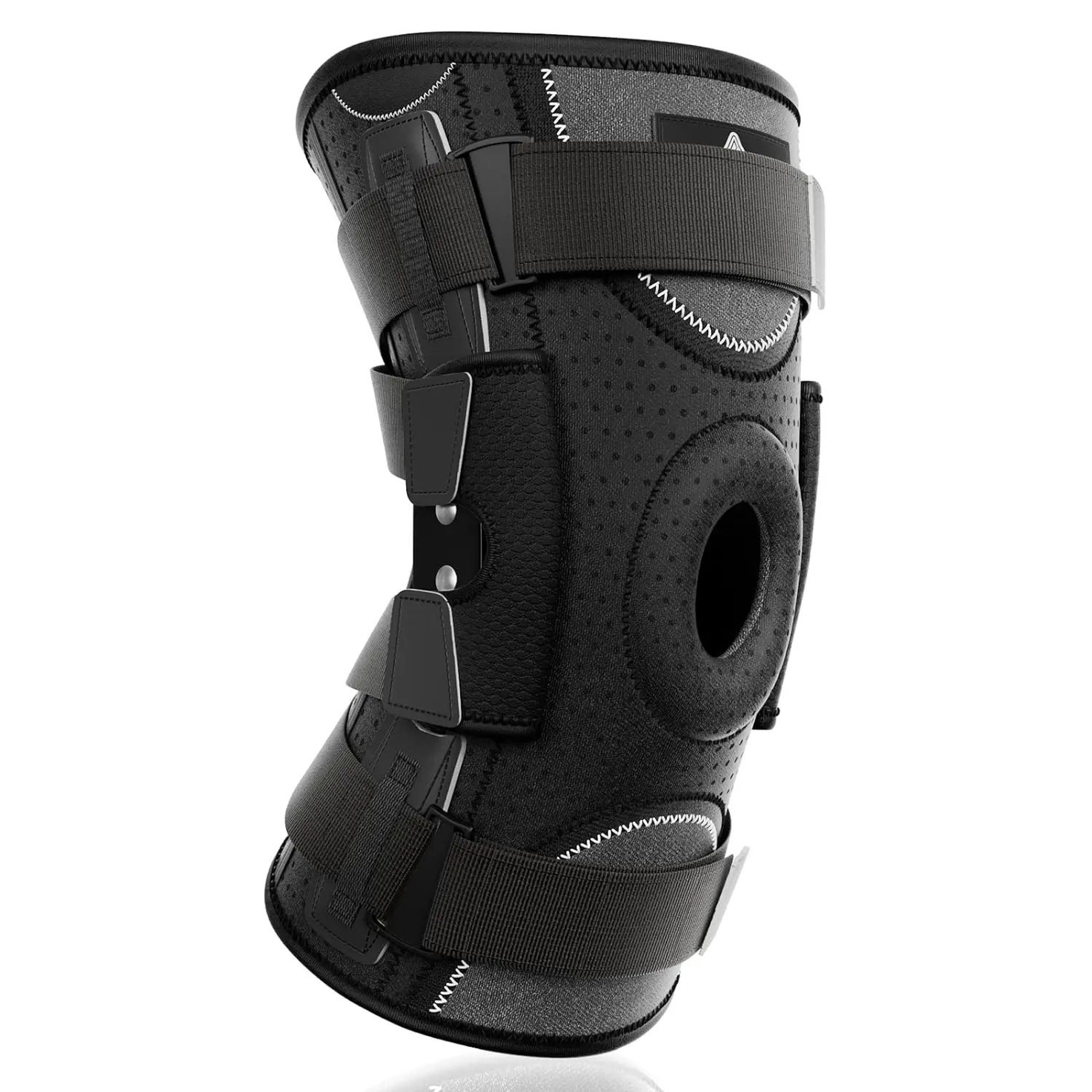Professional Hinged Knee Support Brace With Gel Pad And Side Stabilizers 4
