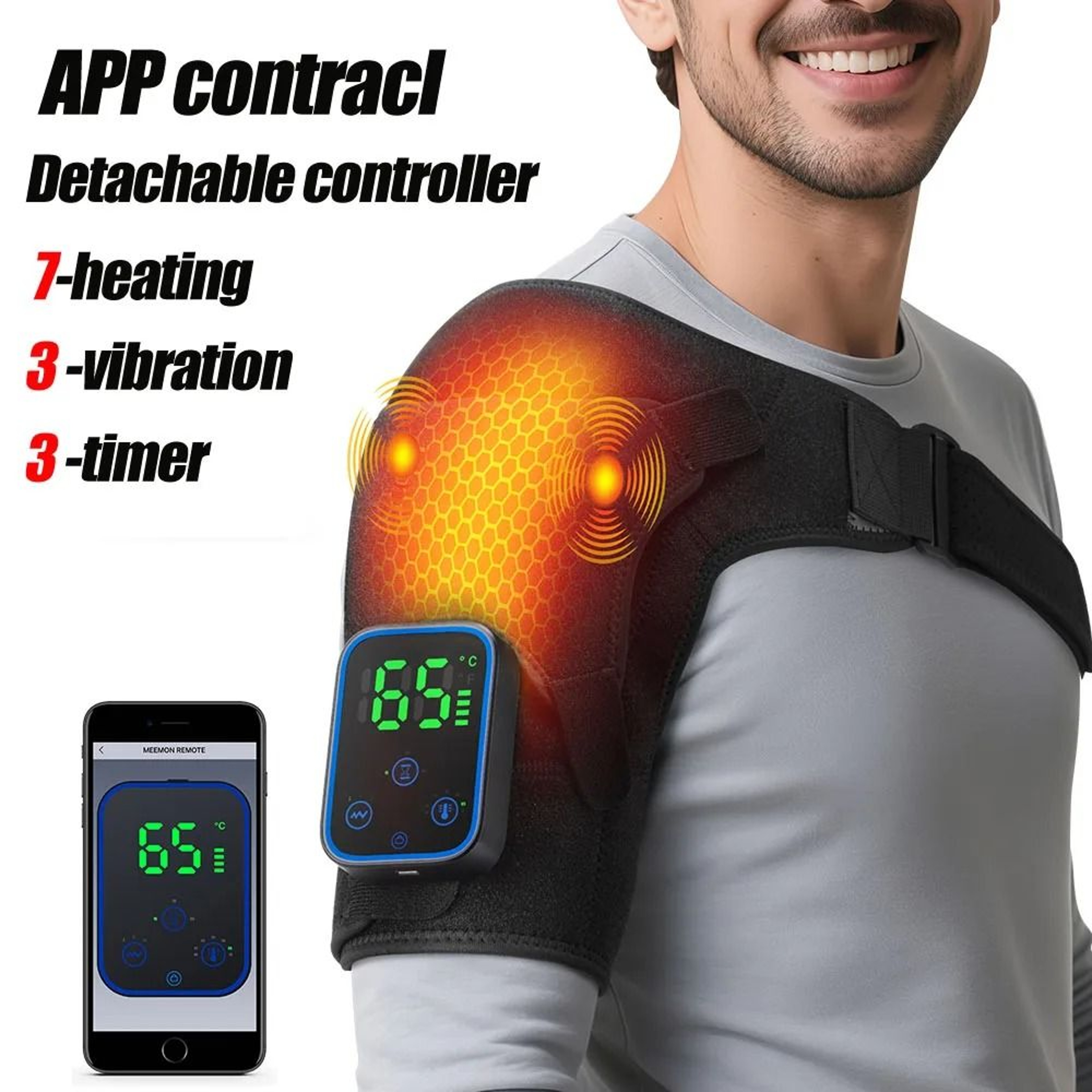 Electric Heated Shoulder And Back Massage Brace 10