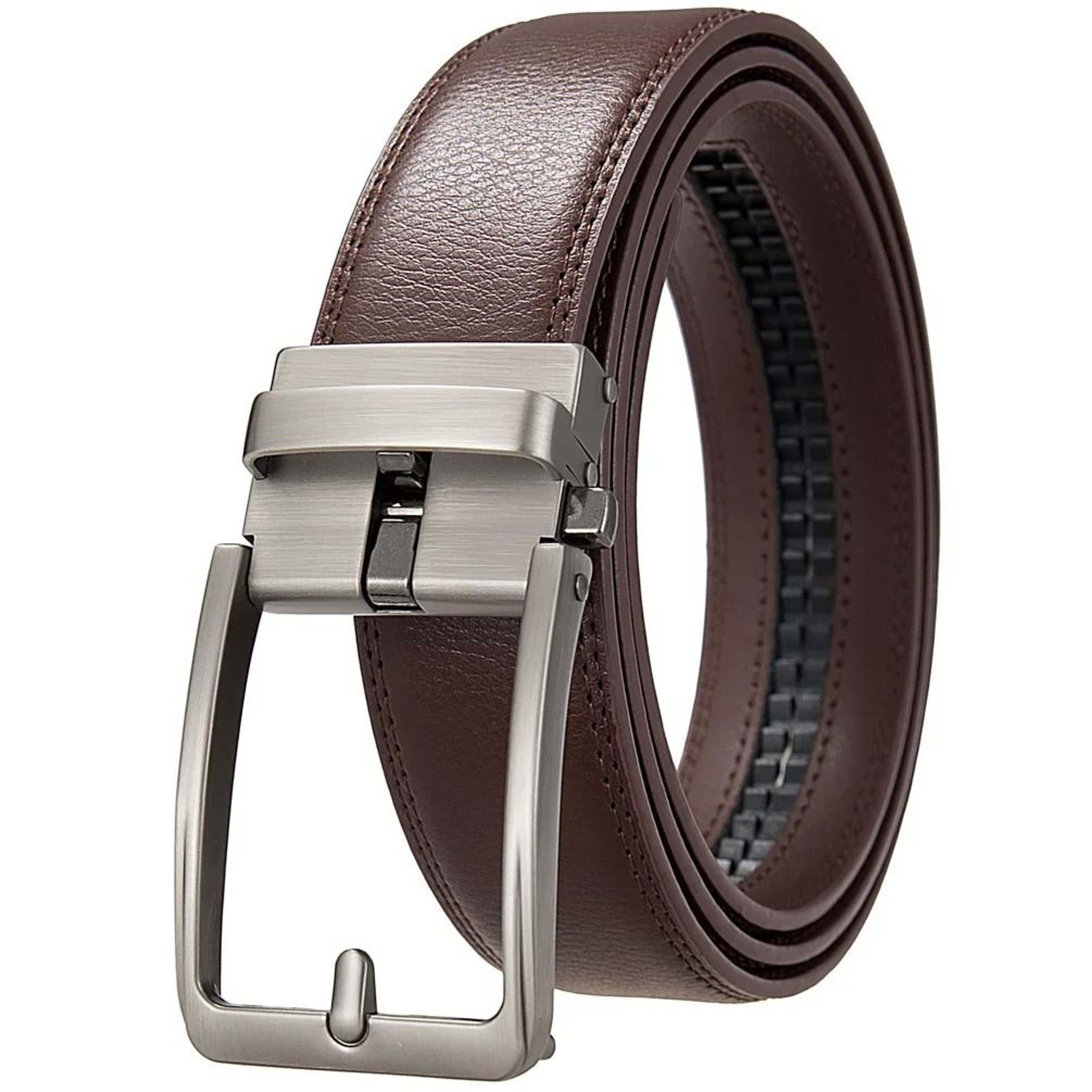 Automatic Buckle Genuine Leather Mens Waist Belt 5