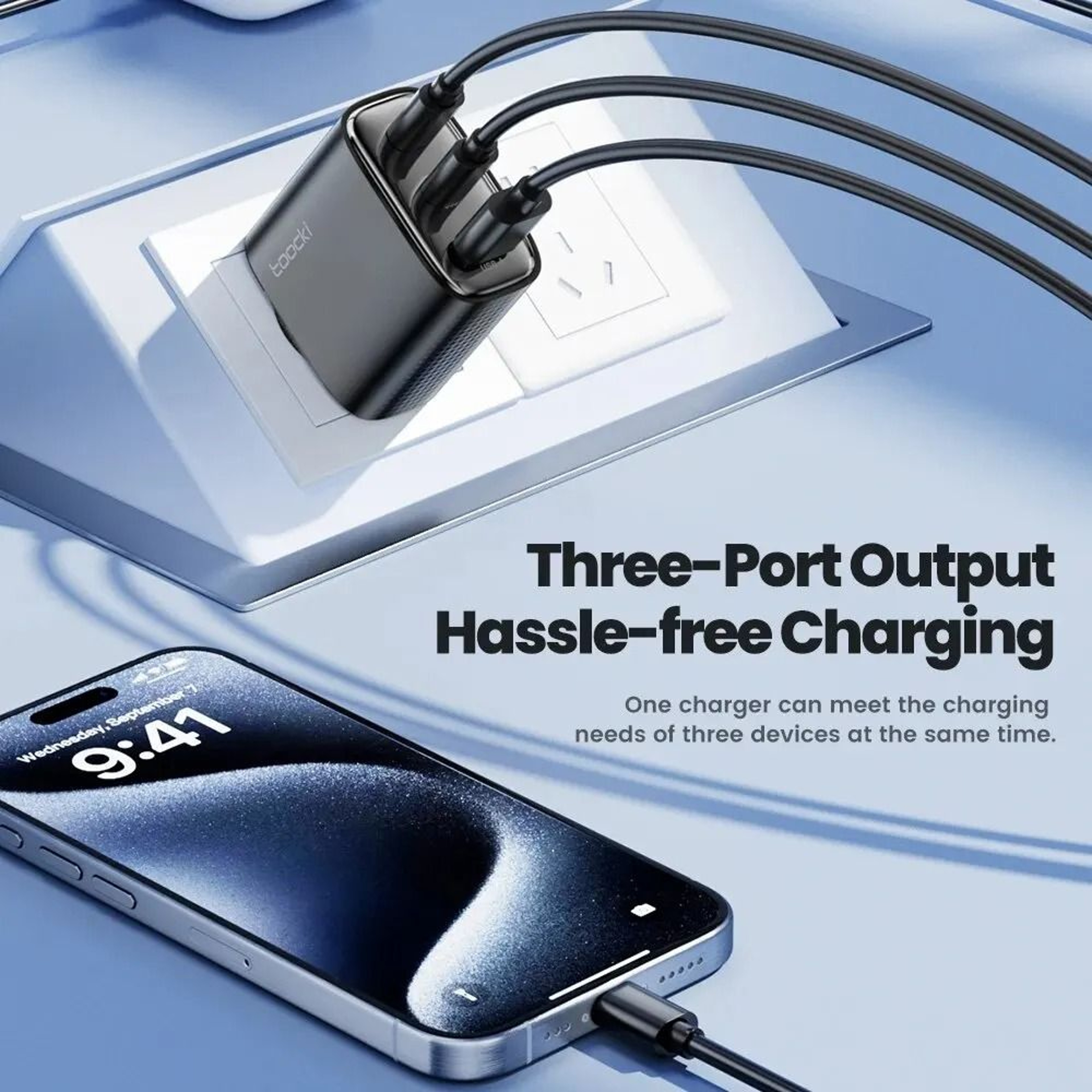 High Speed Dual Port GaN Fast Charger 40W USB C Power Adapter 1