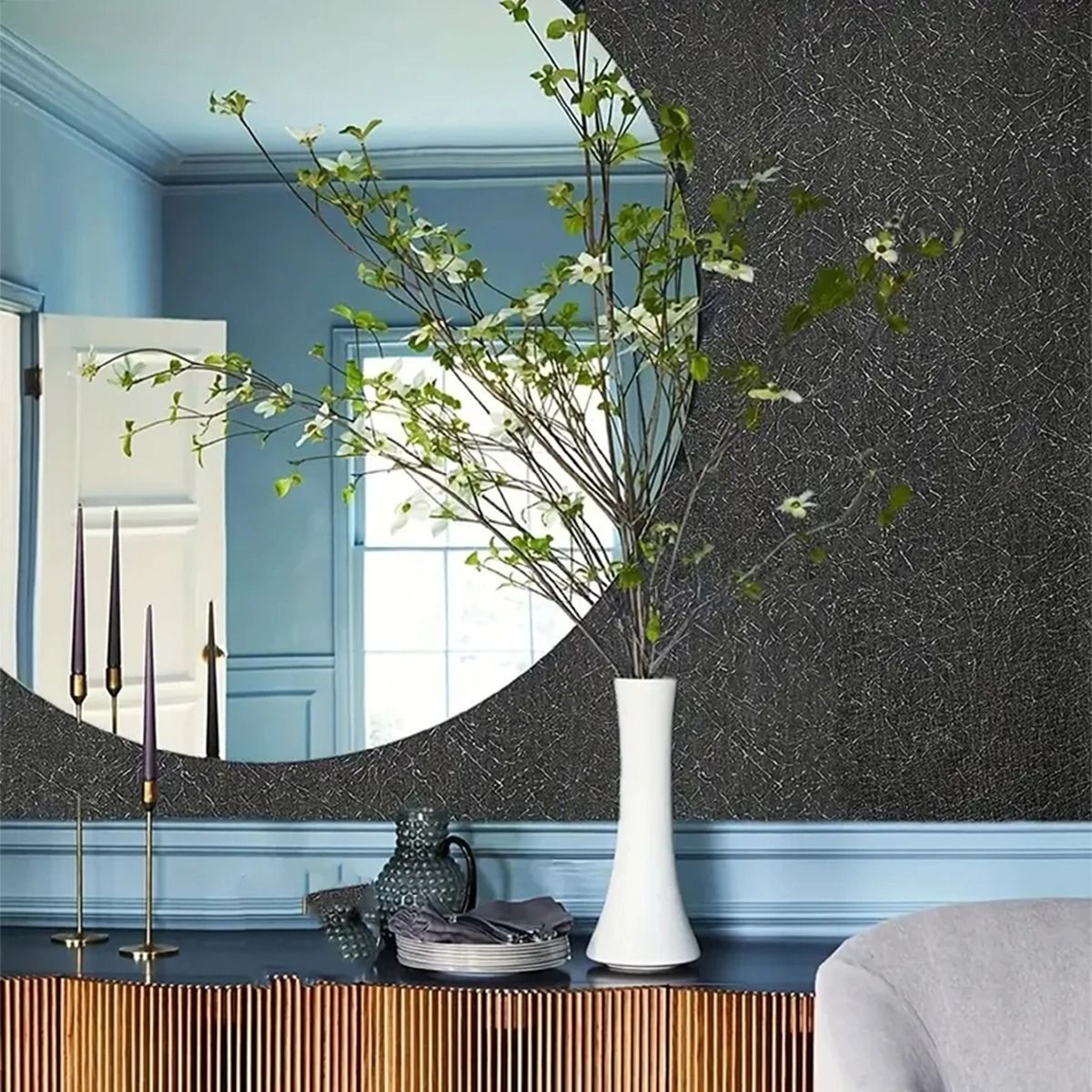 Elegant Waterproof Self Adhesive Black Wallpaper For Home And Office Decor 0