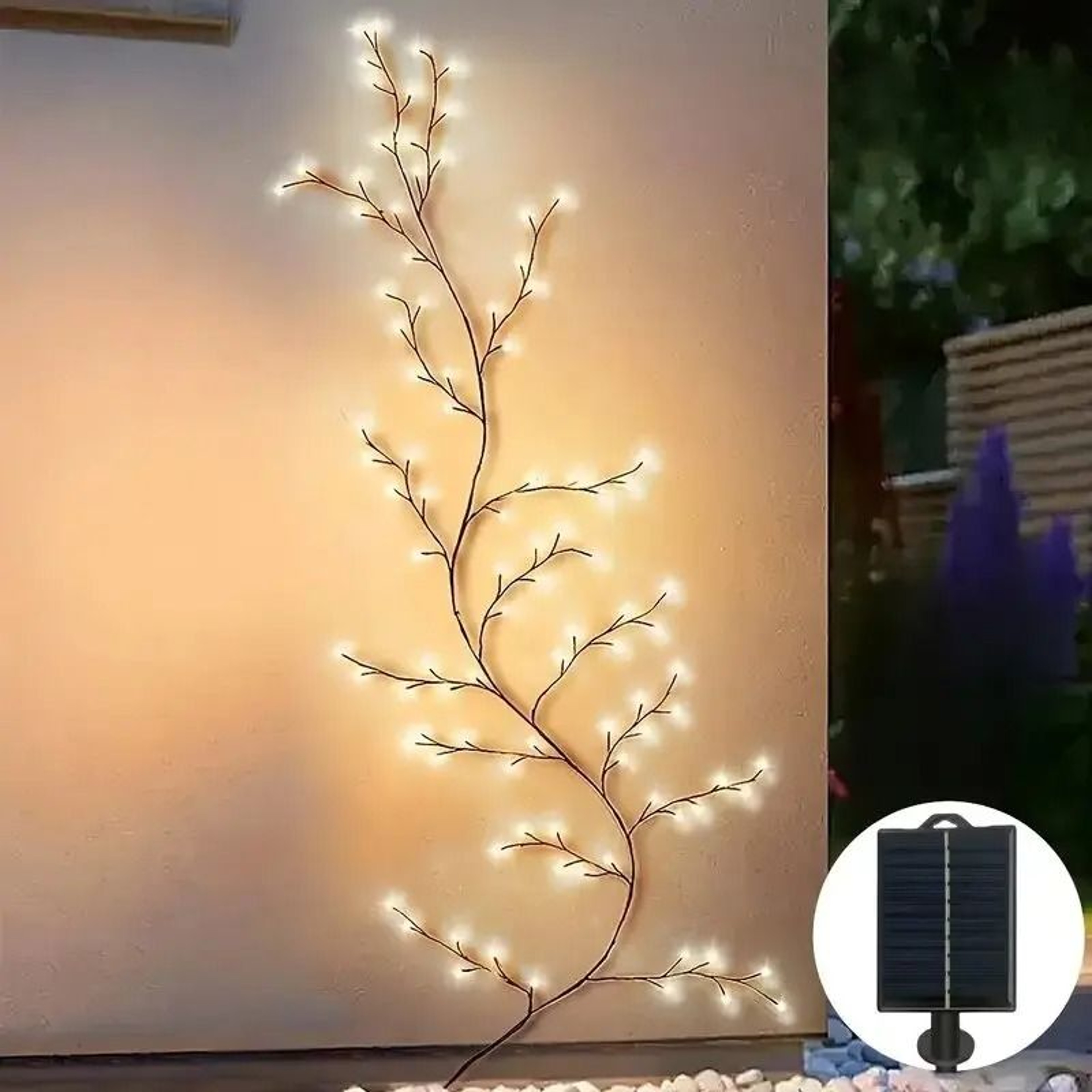 Solar Powered Willow Vine String Lights With 96 LEDs 7