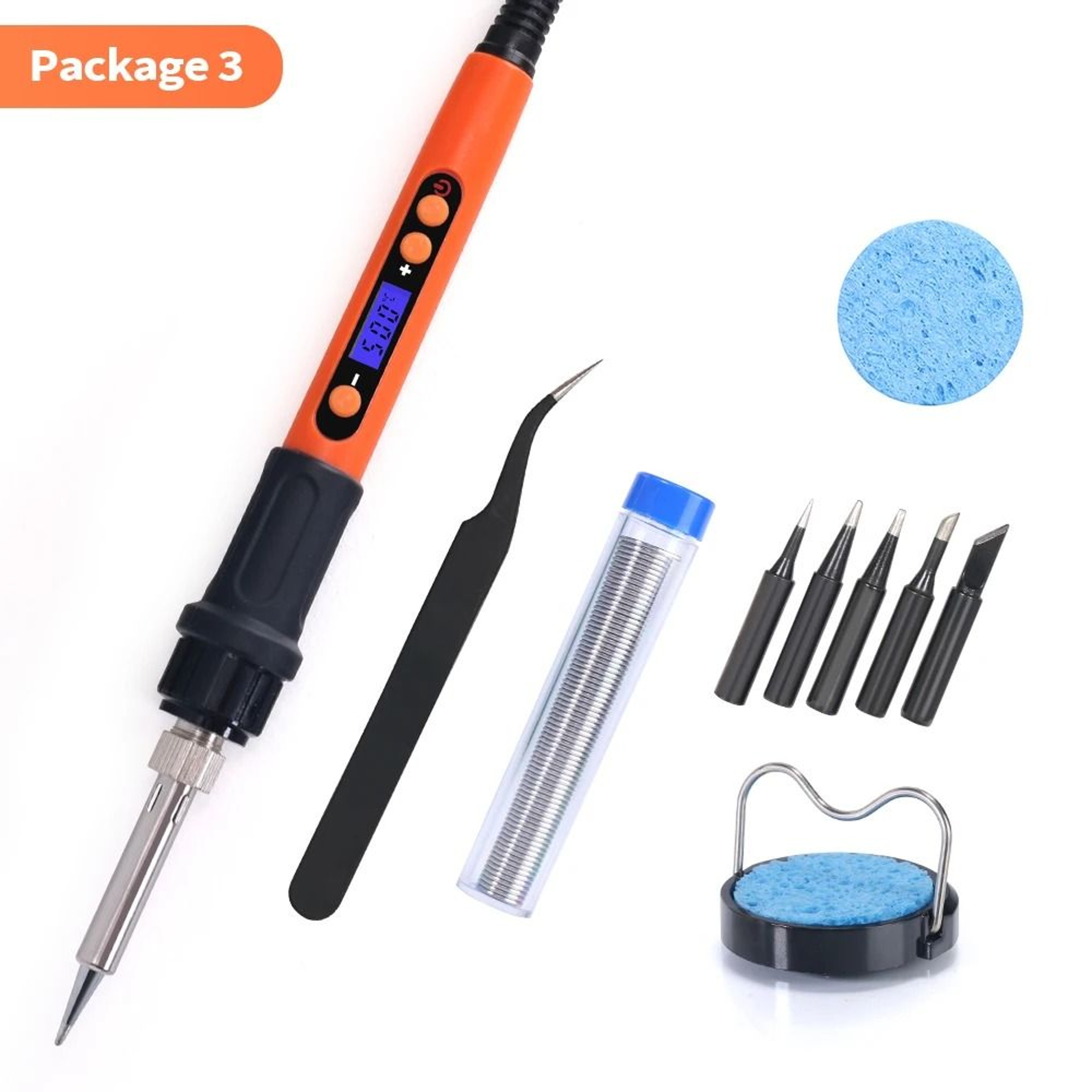 Digital Adjustable Temperature Electric Soldering Iron Kit 100W 7