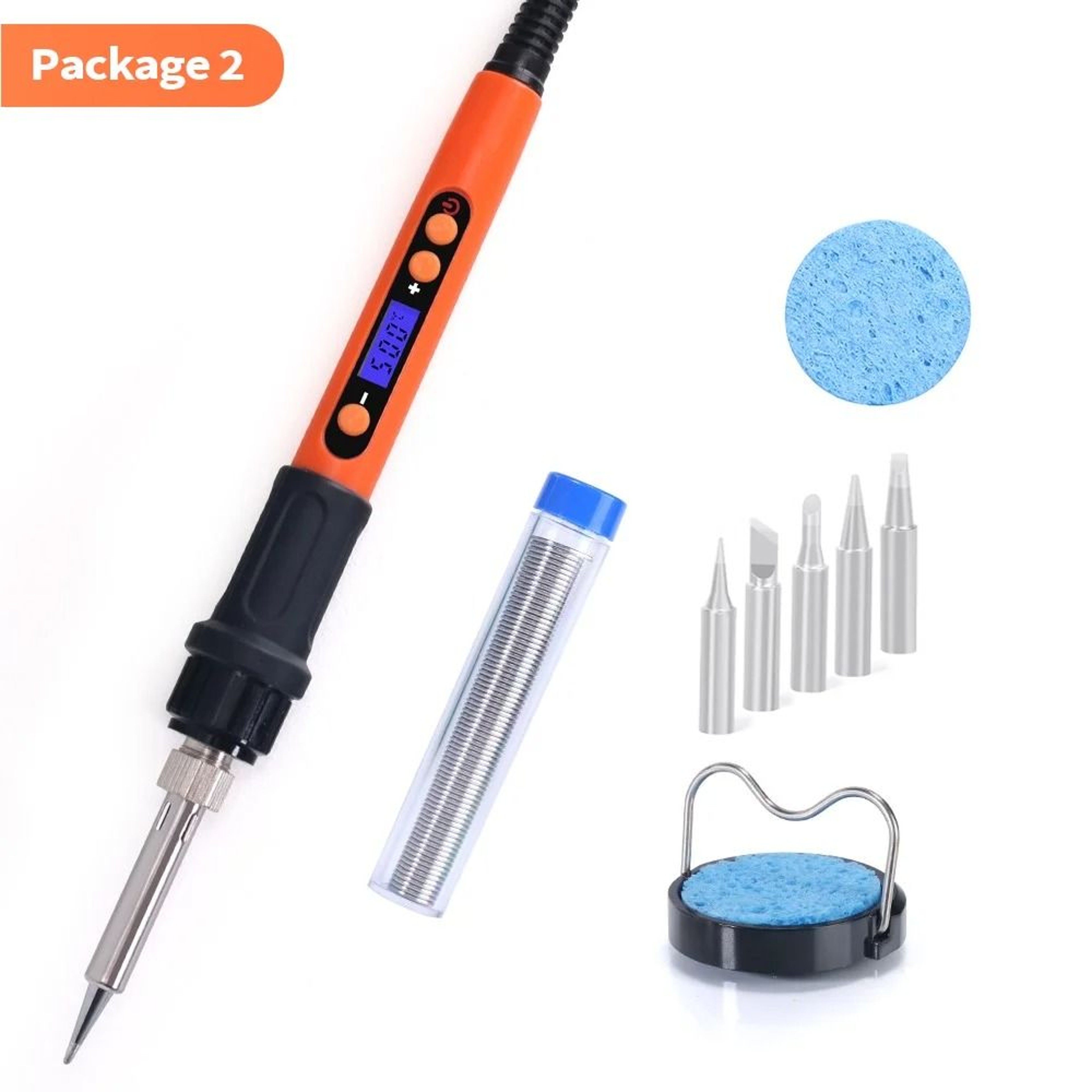 Digital Adjustable Temperature Electric Soldering Iron Kit 100W 8