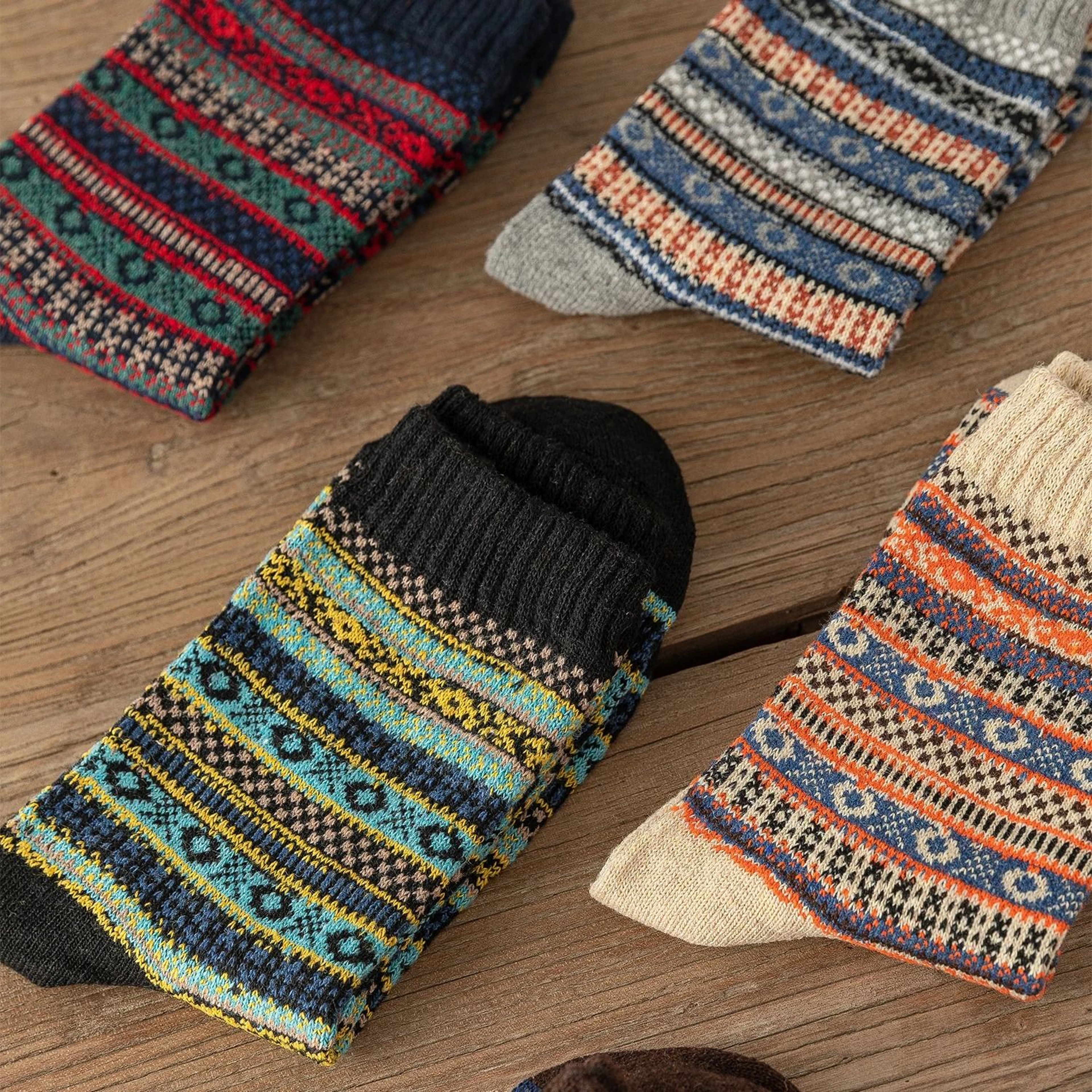 Cozy Winter Wool Socks For Men And Women 5 Pairs Set 4