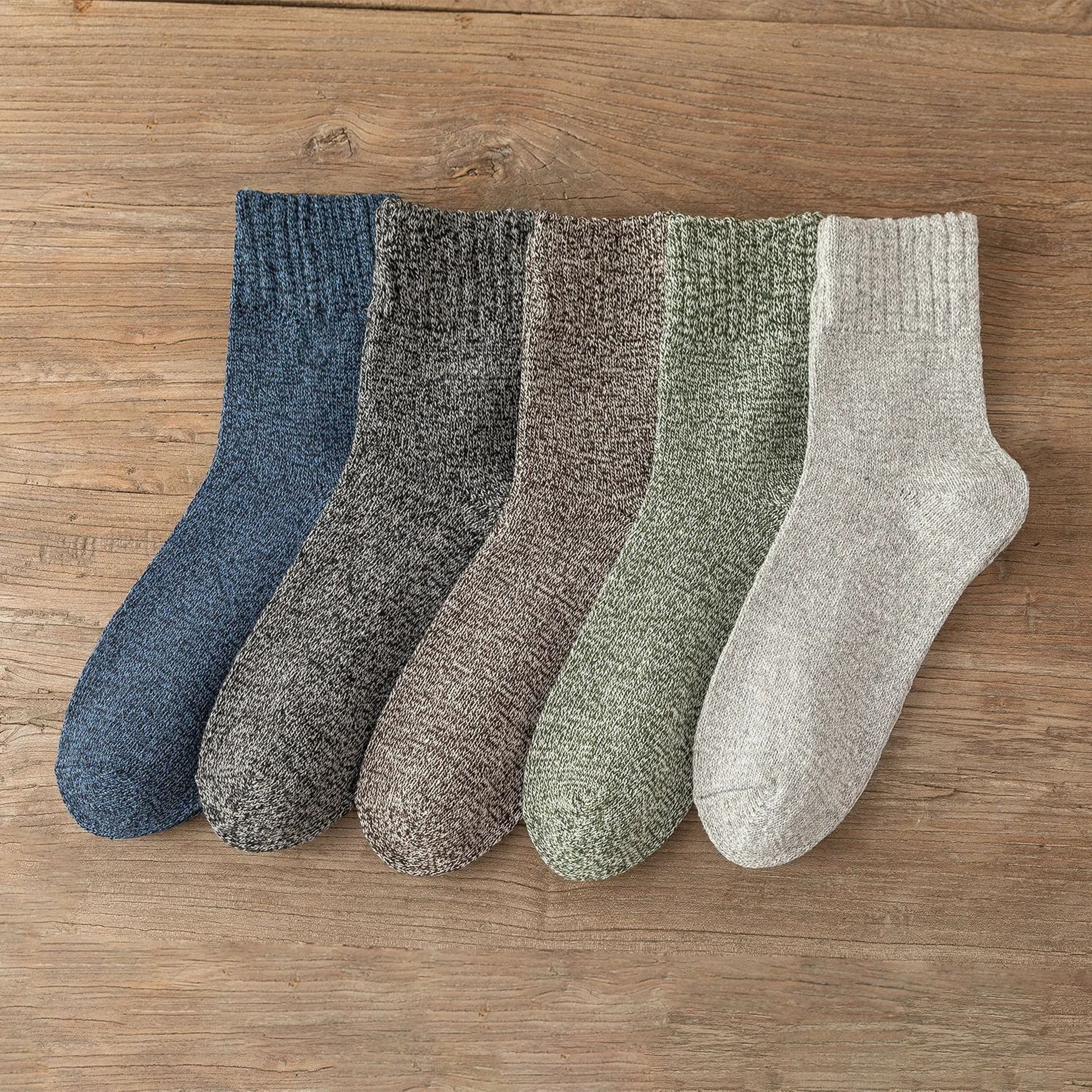 Cozy Winter Wool Socks For Men And Women 5 Pairs Set 13