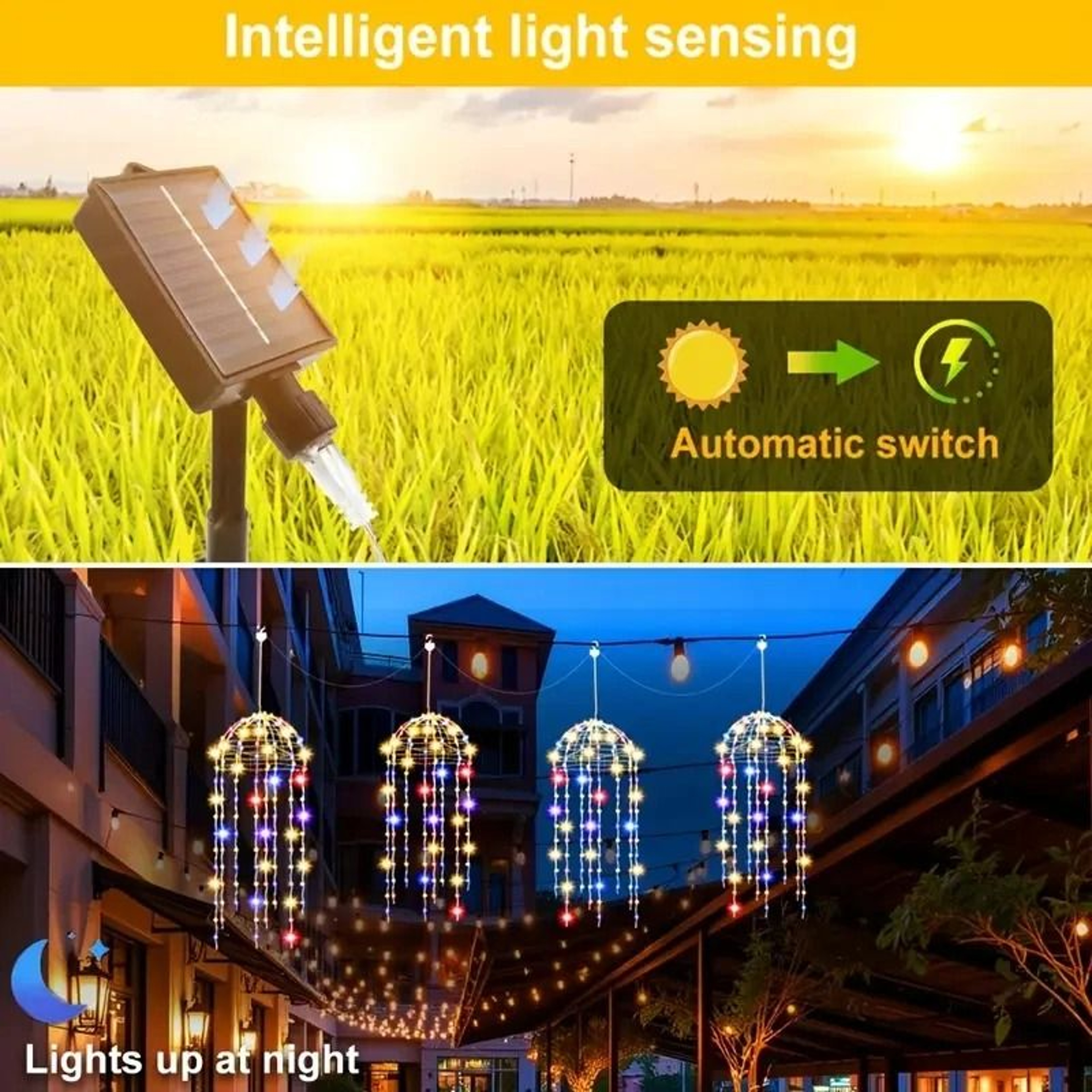 Solar Hanging Jellyfish Lights With 8 Lighting Modes For Outdoor Decoration 4