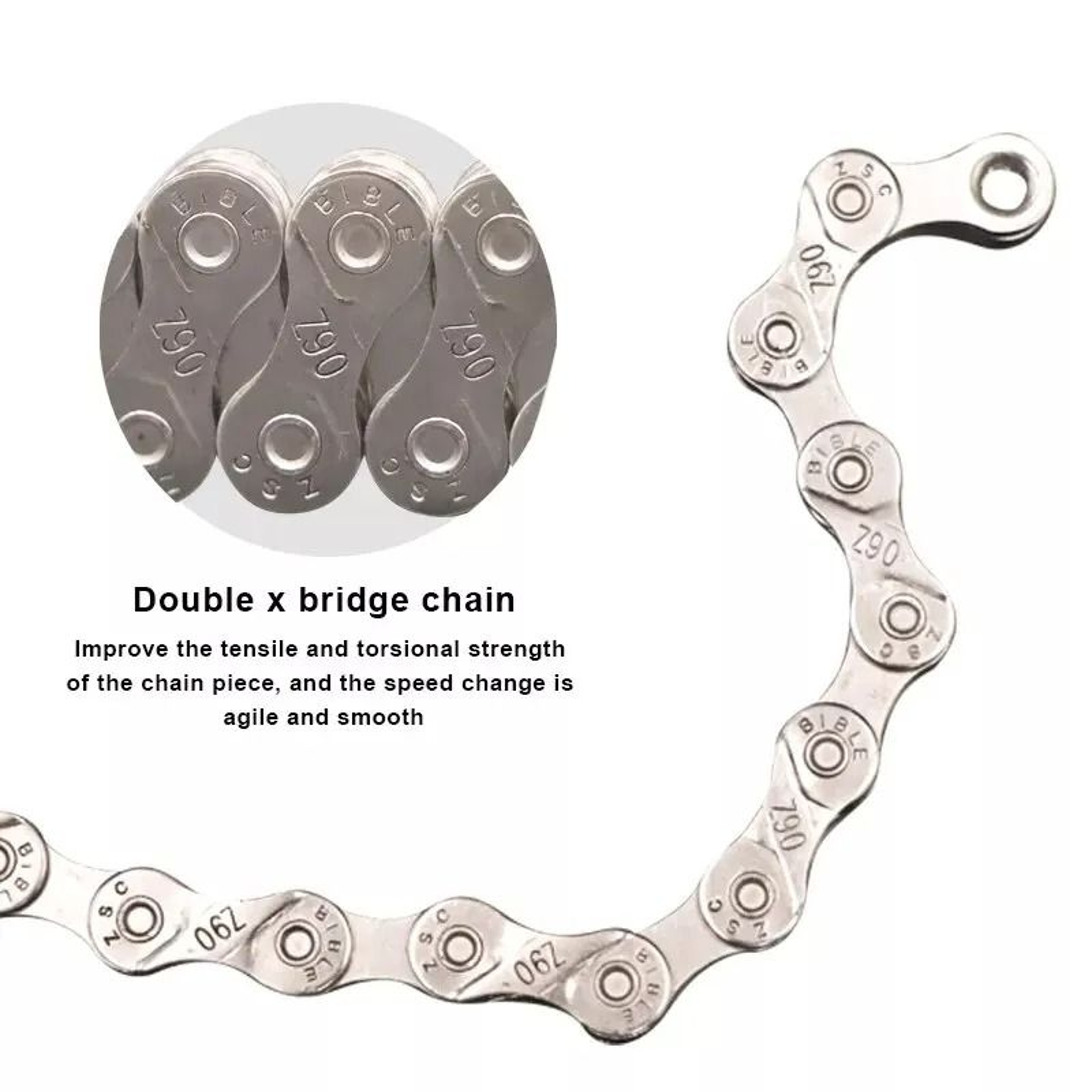 Lightweight MultiSpeed Bicycle Chain For Road And Mountain Bikes 2