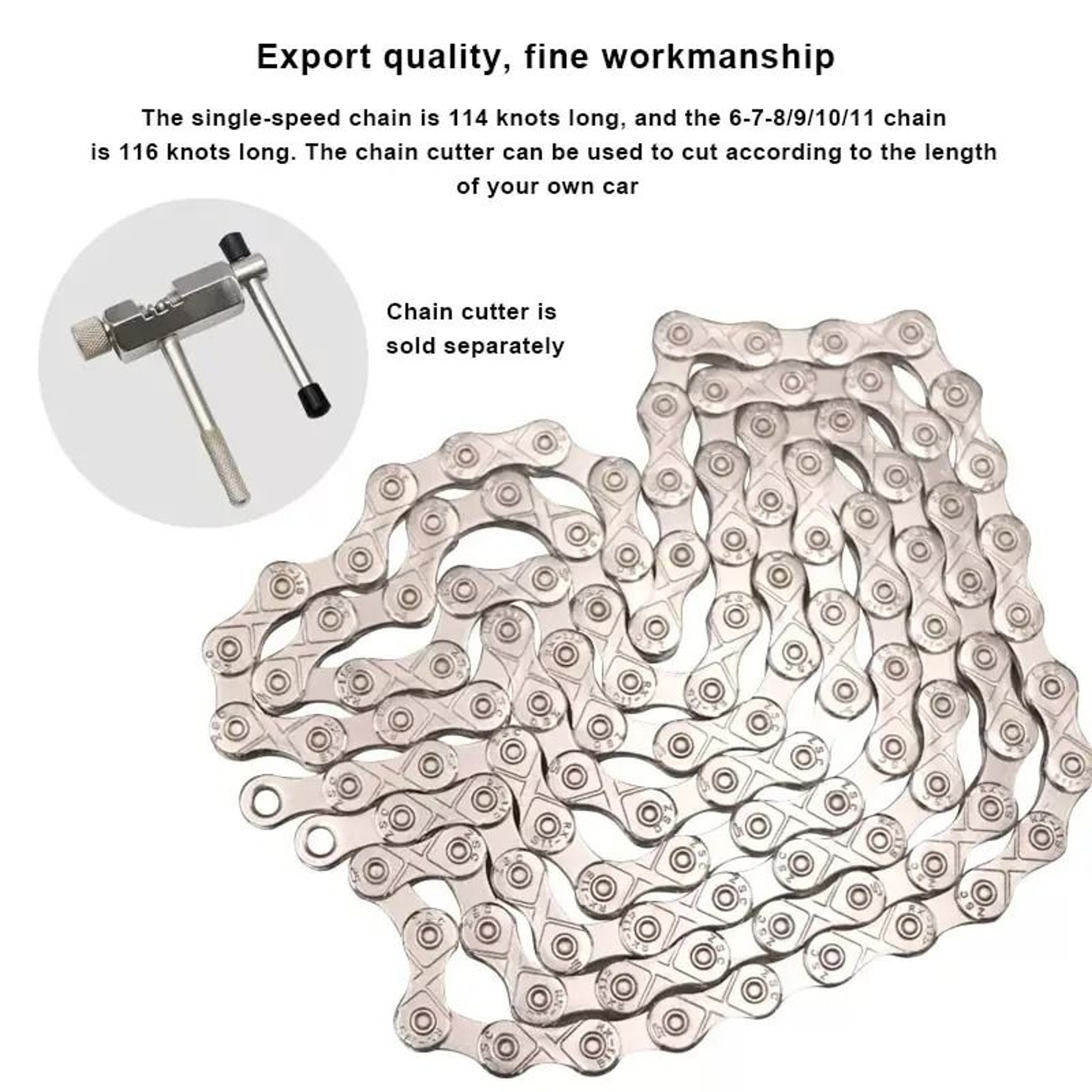 Lightweight MultiSpeed Bicycle Chain For Road And Mountain Bikes 4