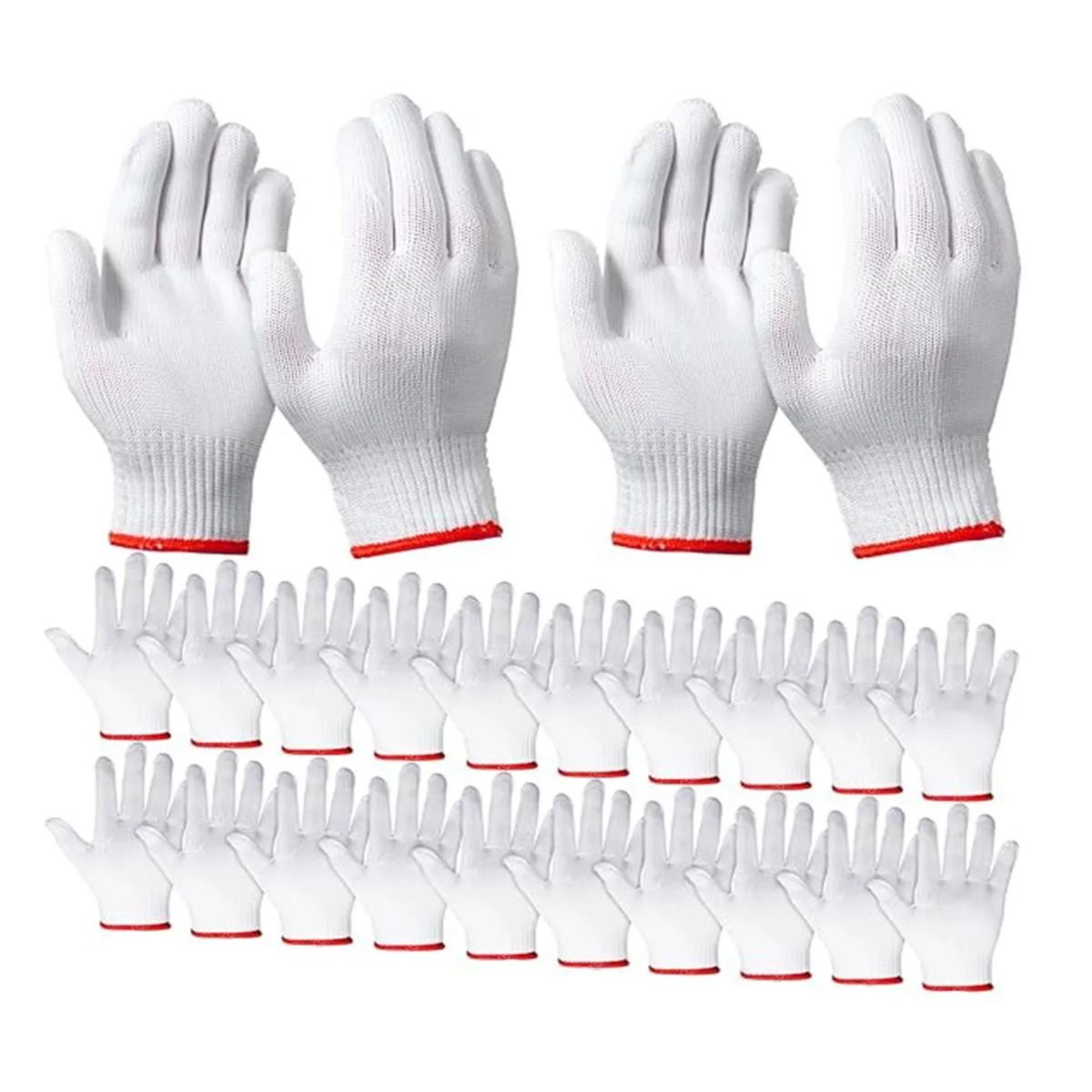 Cotton Safety Grip Work Gloves Pack 12 Pairs 6