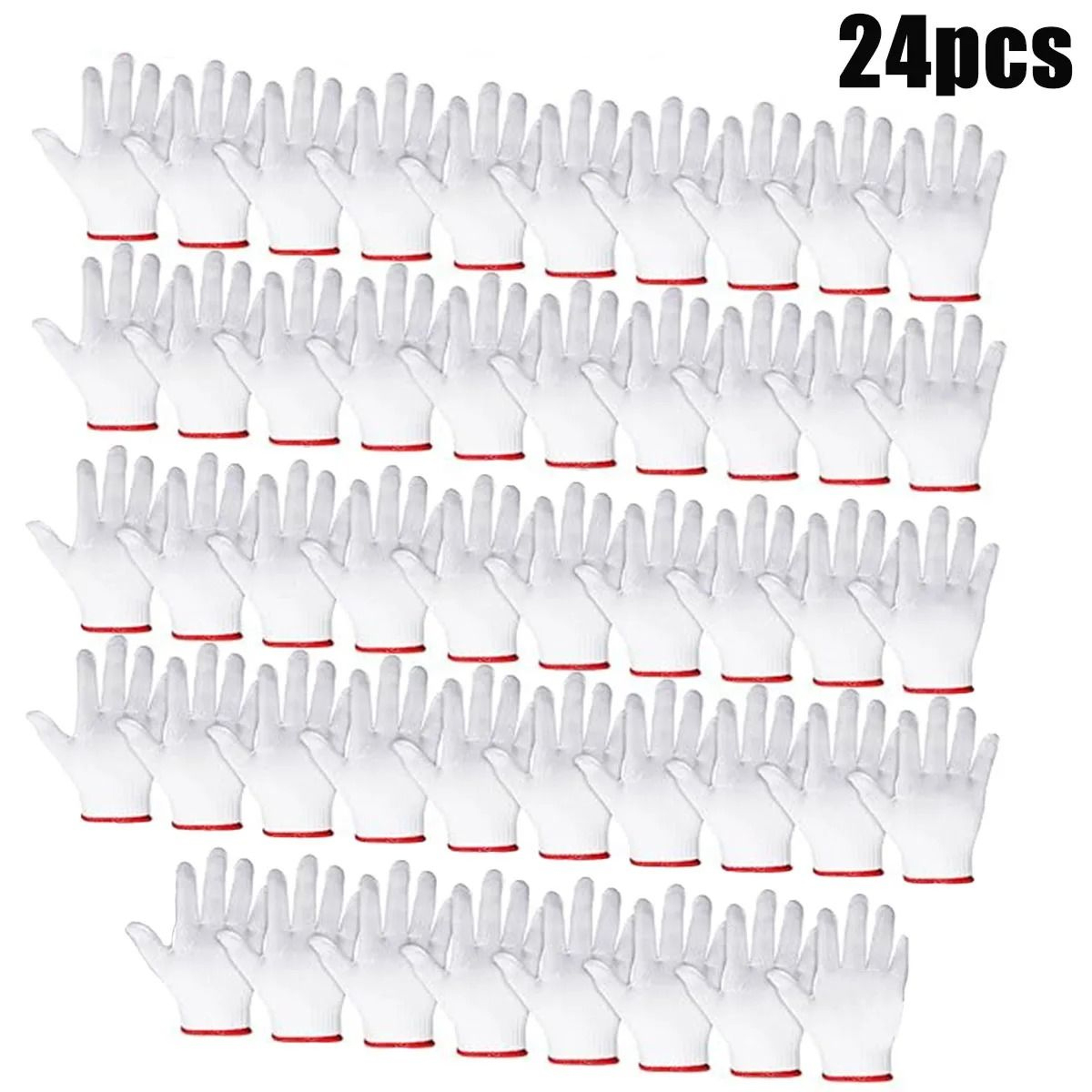 Cotton Safety Grip Work Gloves Pack 12 Pairs 7