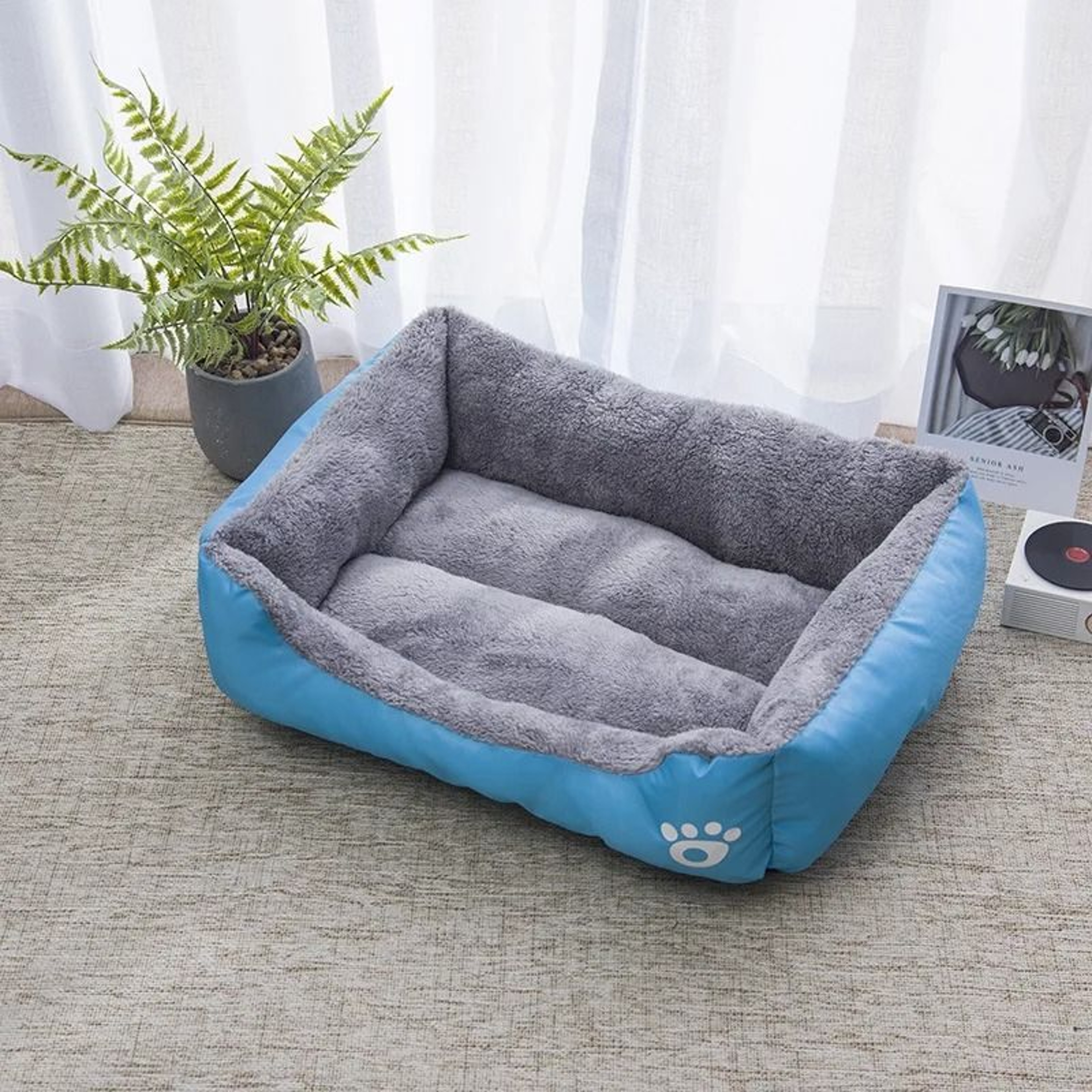 Soft Square Winter Pet Bed For Dogs And Cats 7