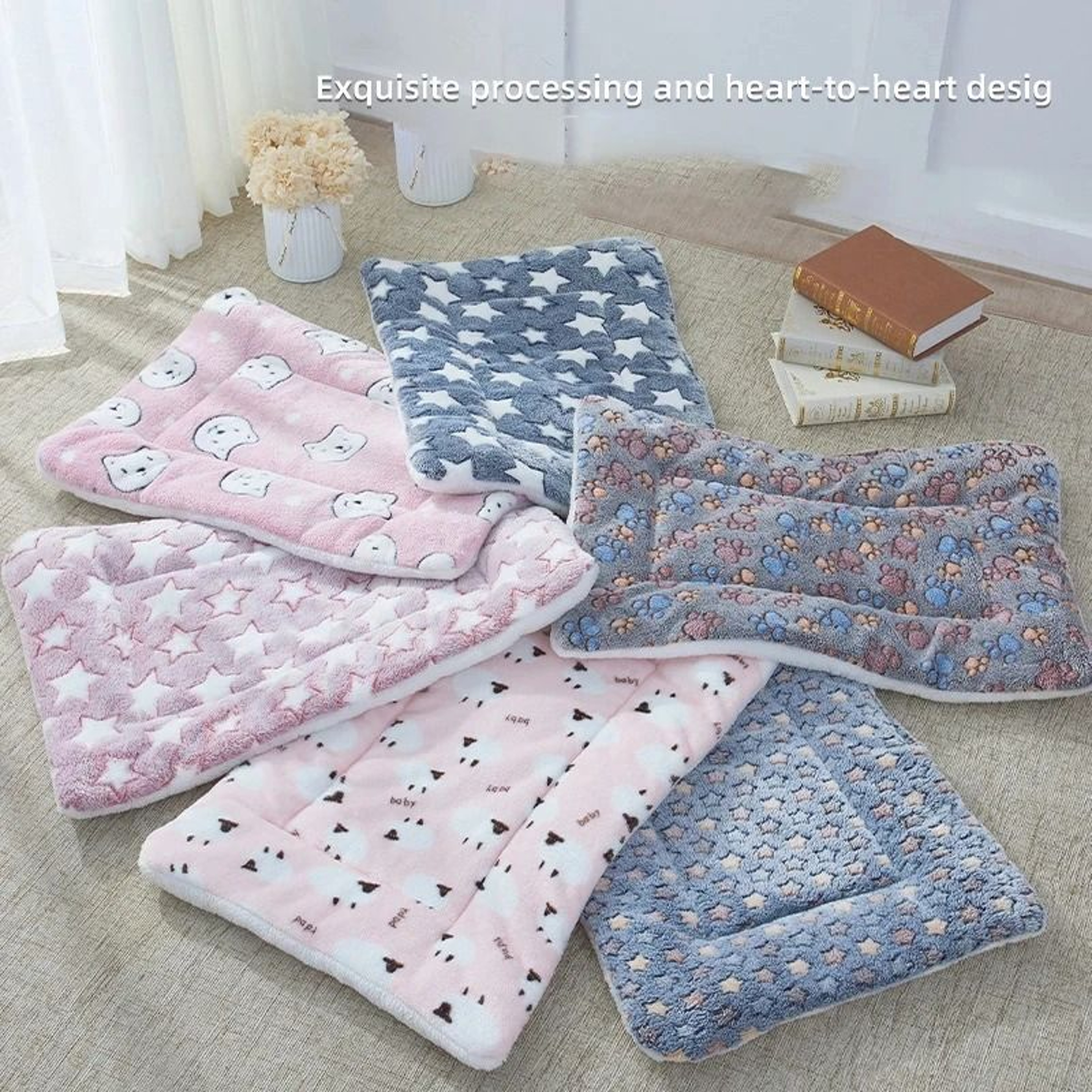 Cozy Flannel Pet Sleeping Mat For Dogs And Cats 1