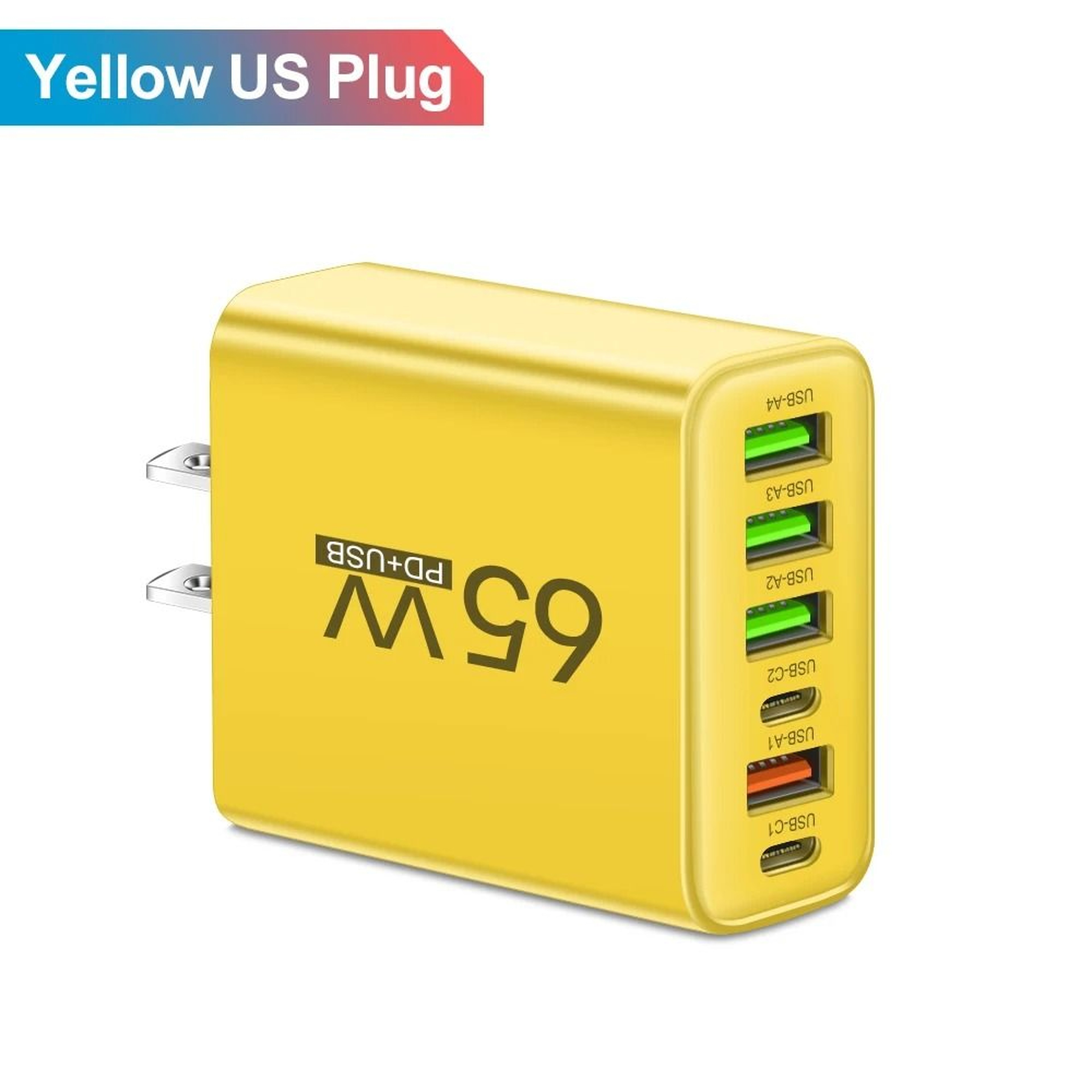 HighPower 65W Universal USB Mobile Phone Fast Charger 6