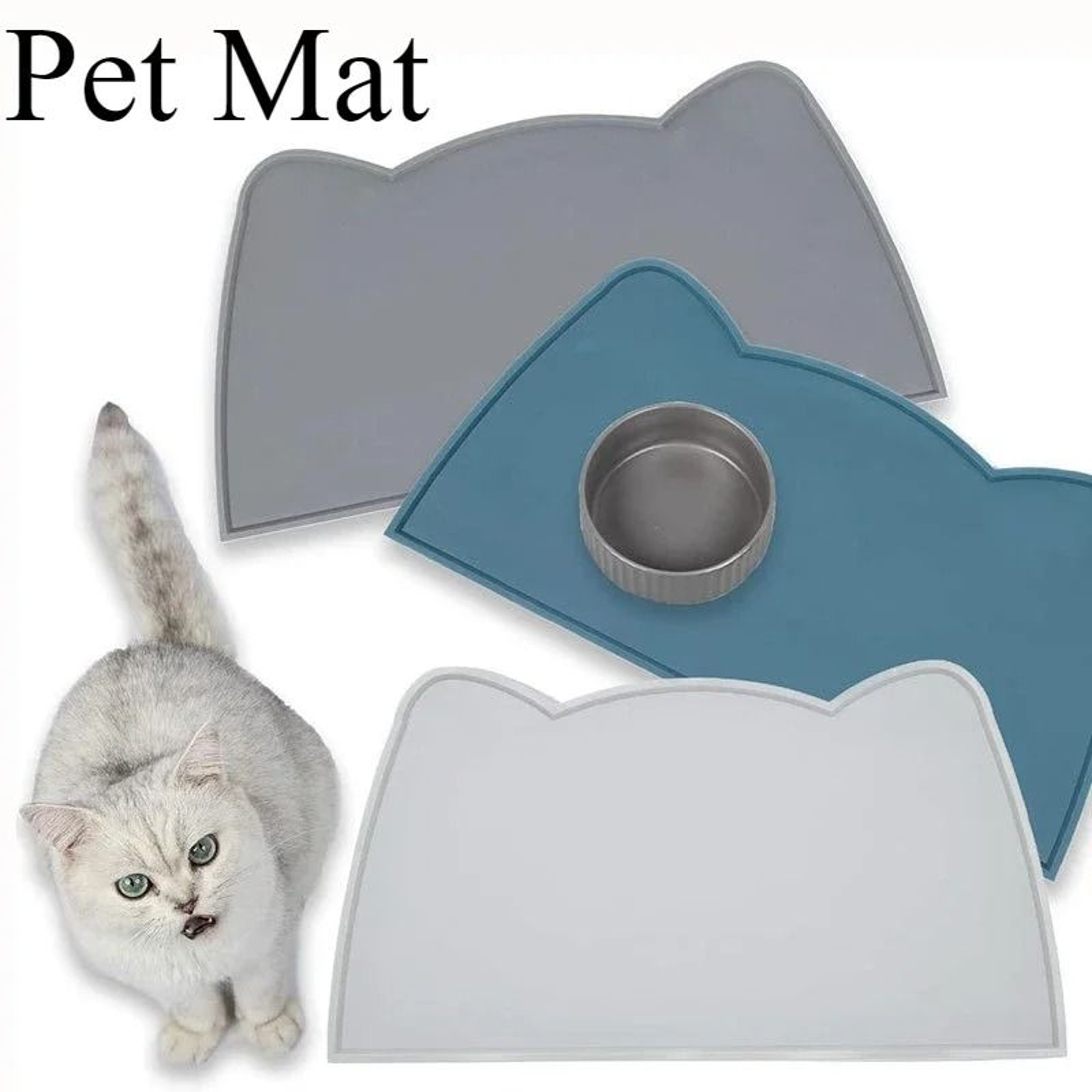 Waterproof Food Grade Silicone Pet Bowl Mat 0