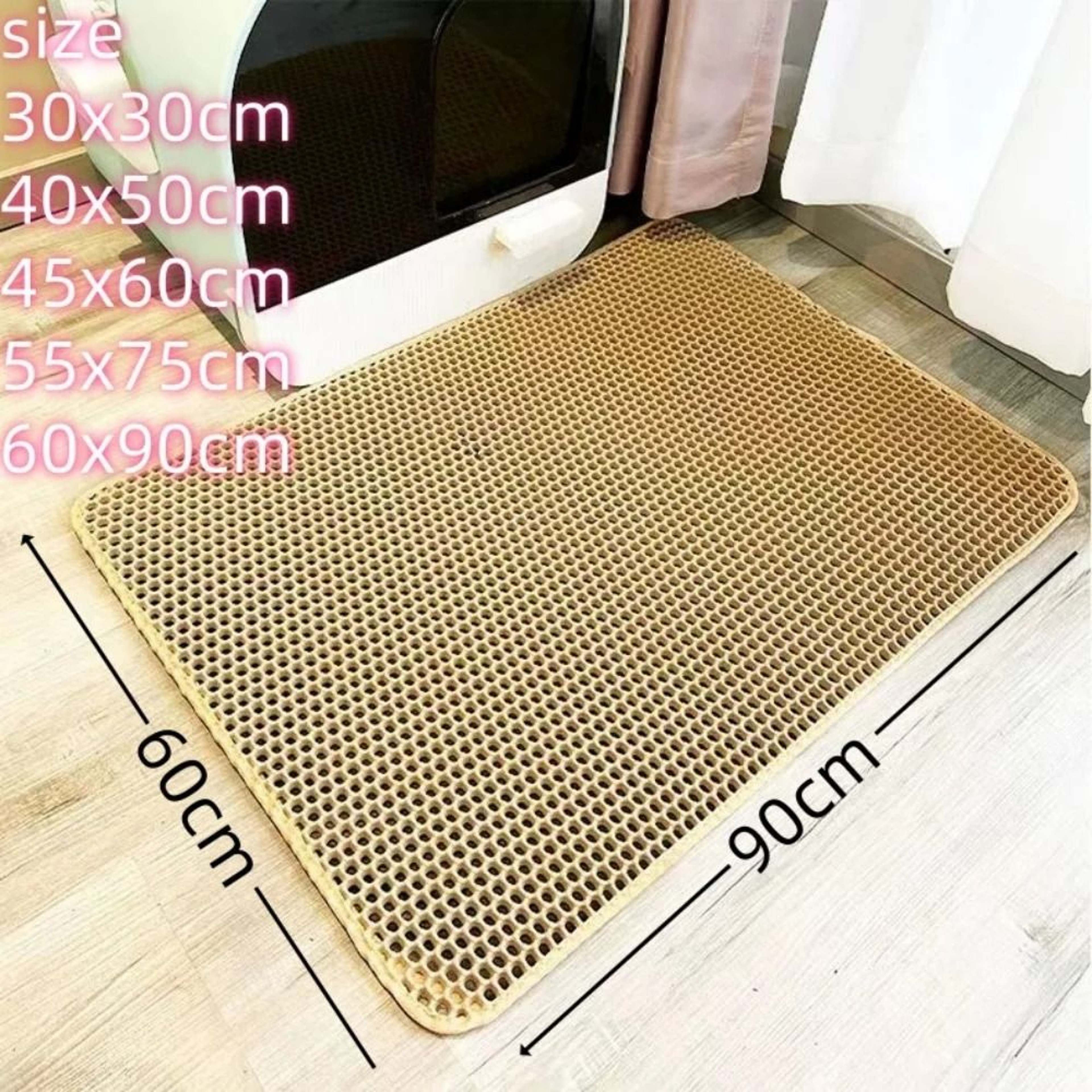 Large Eva Double Layer Waterproof Cat Litter Mat 0