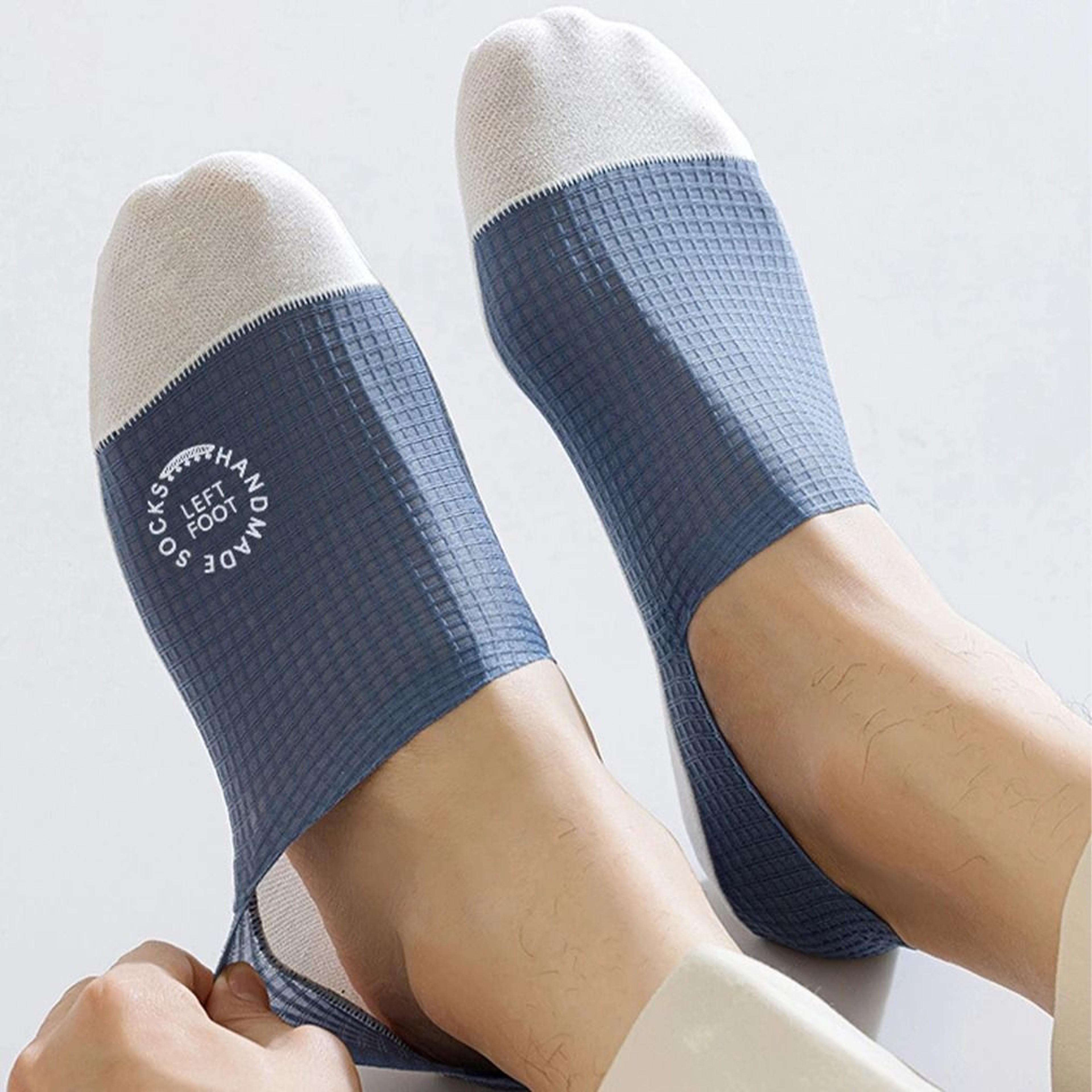 Mens Invisible Breathable Waffle Pattern Boat Socks 3Pack 1